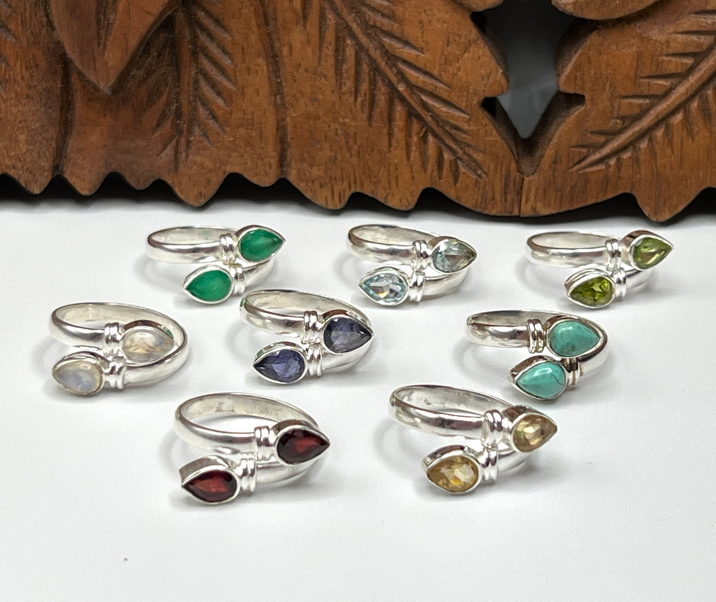 Double Teardrop Ring