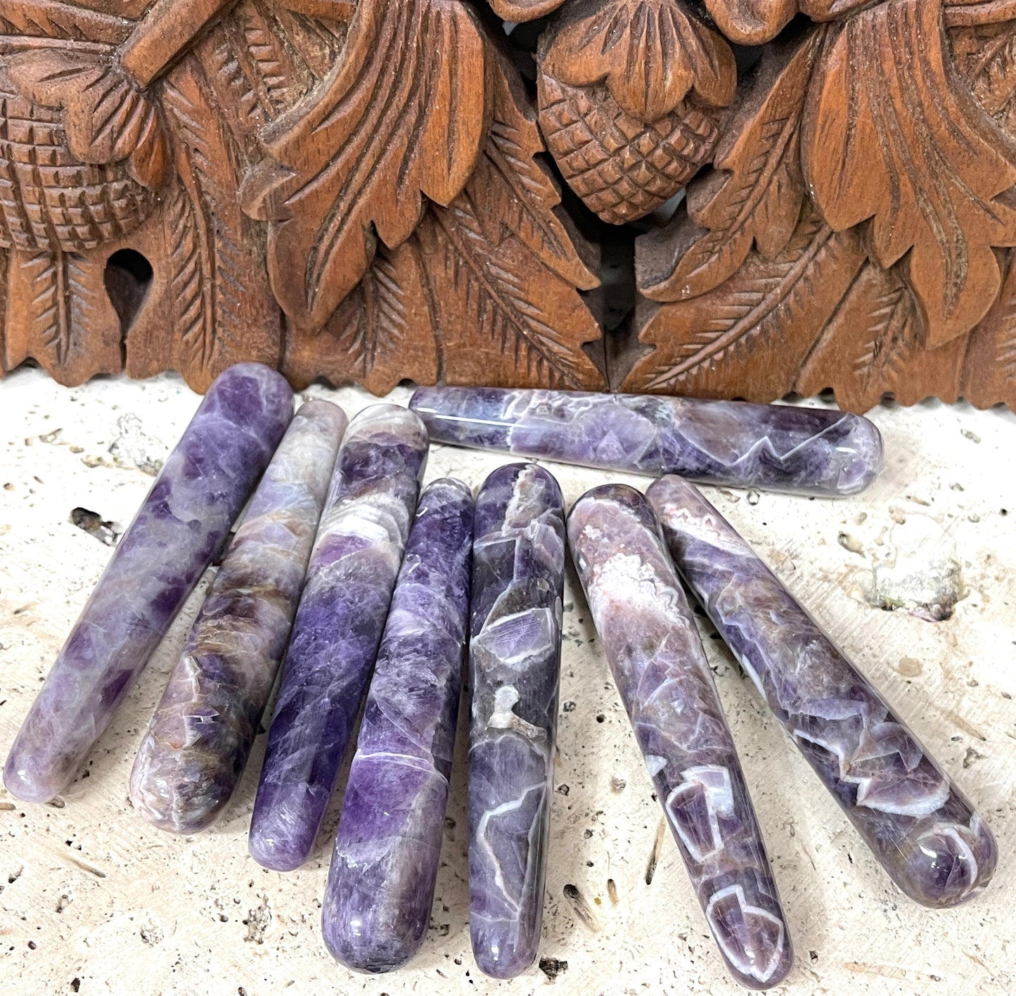 Chevron Amethyst Wands