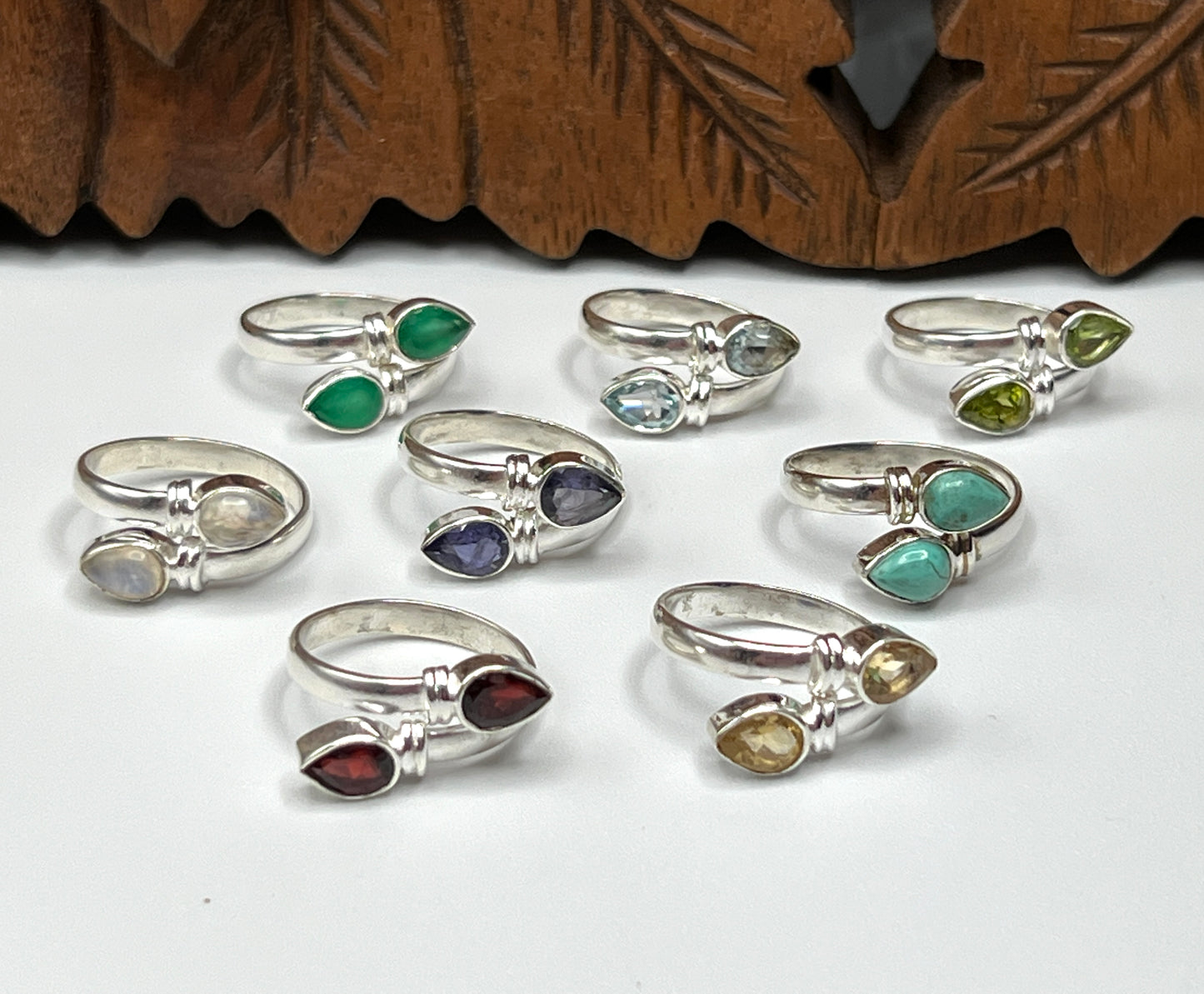 Double Teardrop Ring