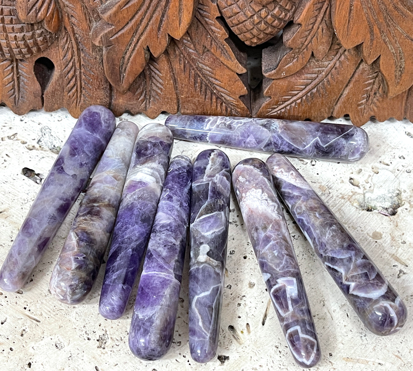 Chevron Amethyst Wands