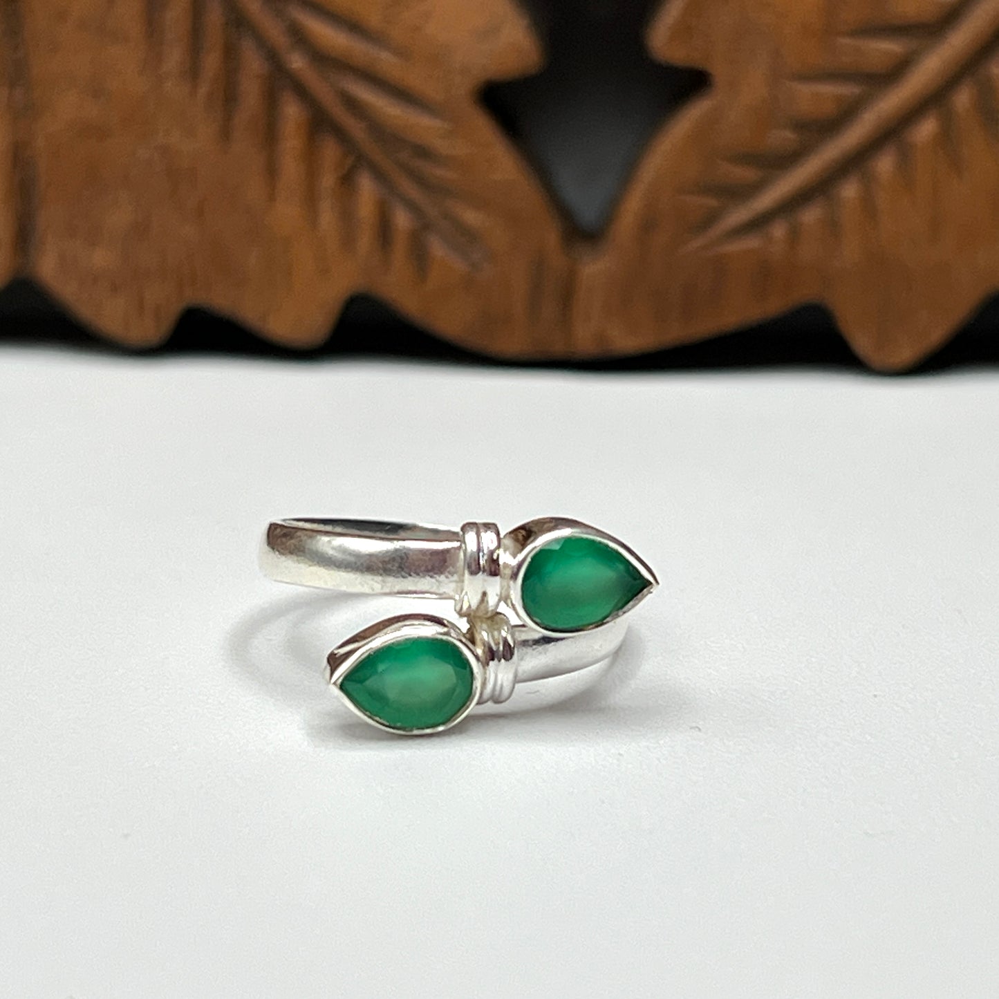 Double Teardrop Ring