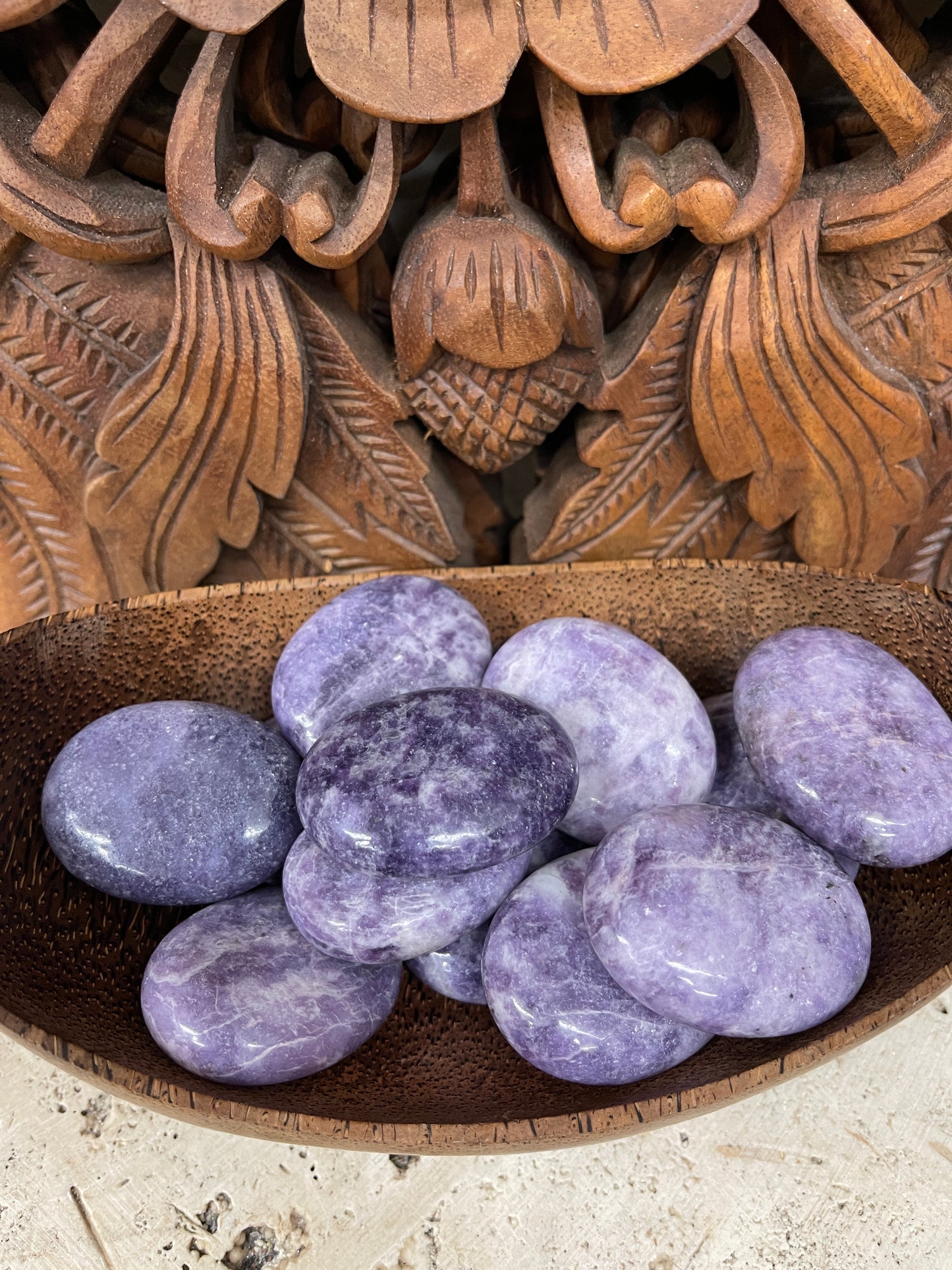 Lepidolite Palm Stones & Worry Stones