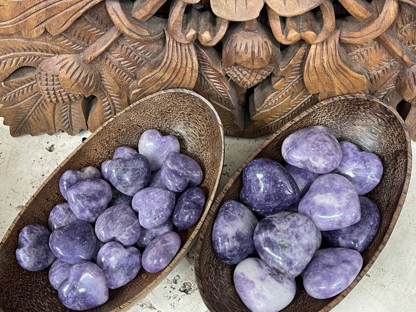 Lepidolite Hearts