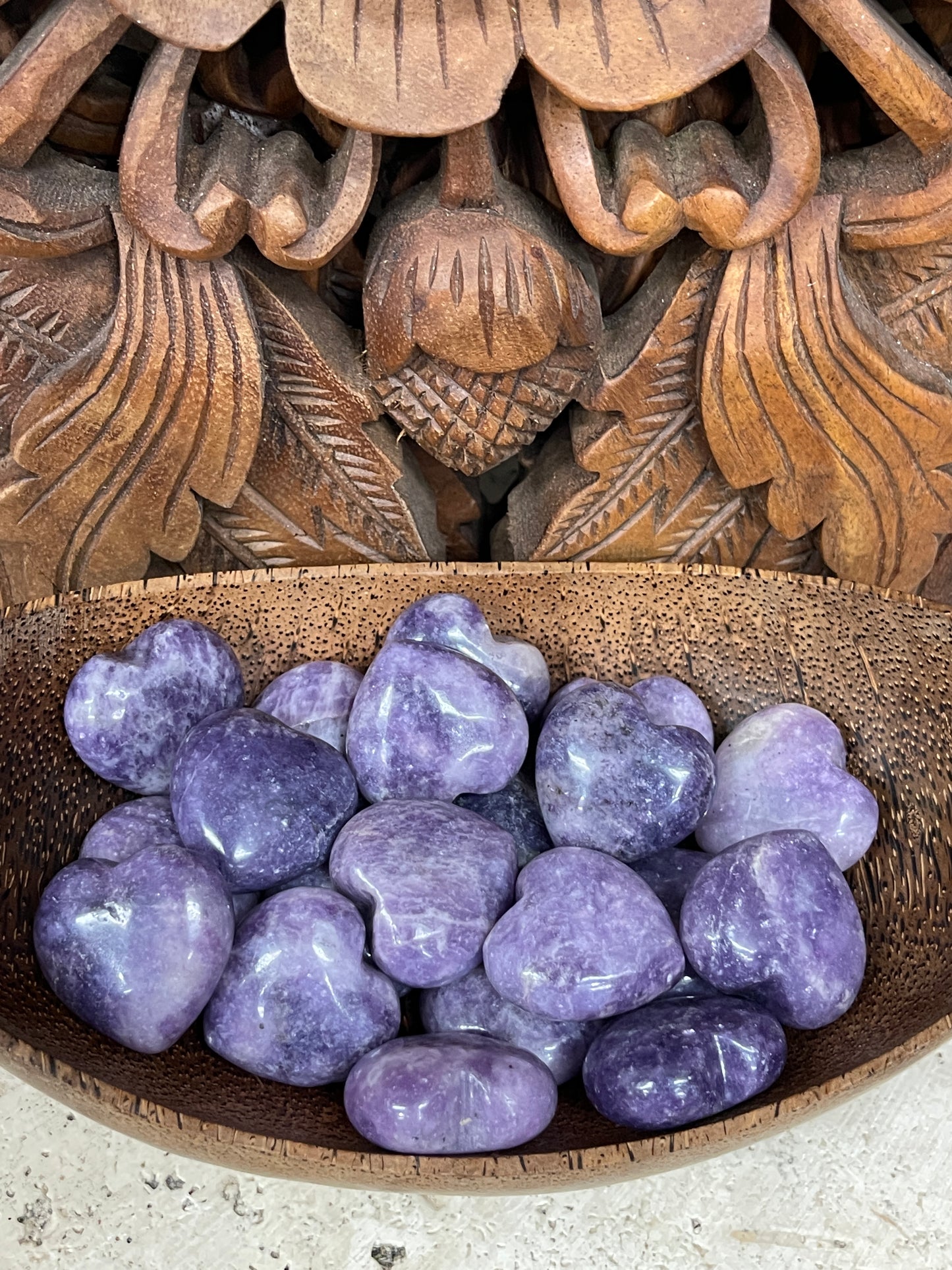 Lepidolite Hearts