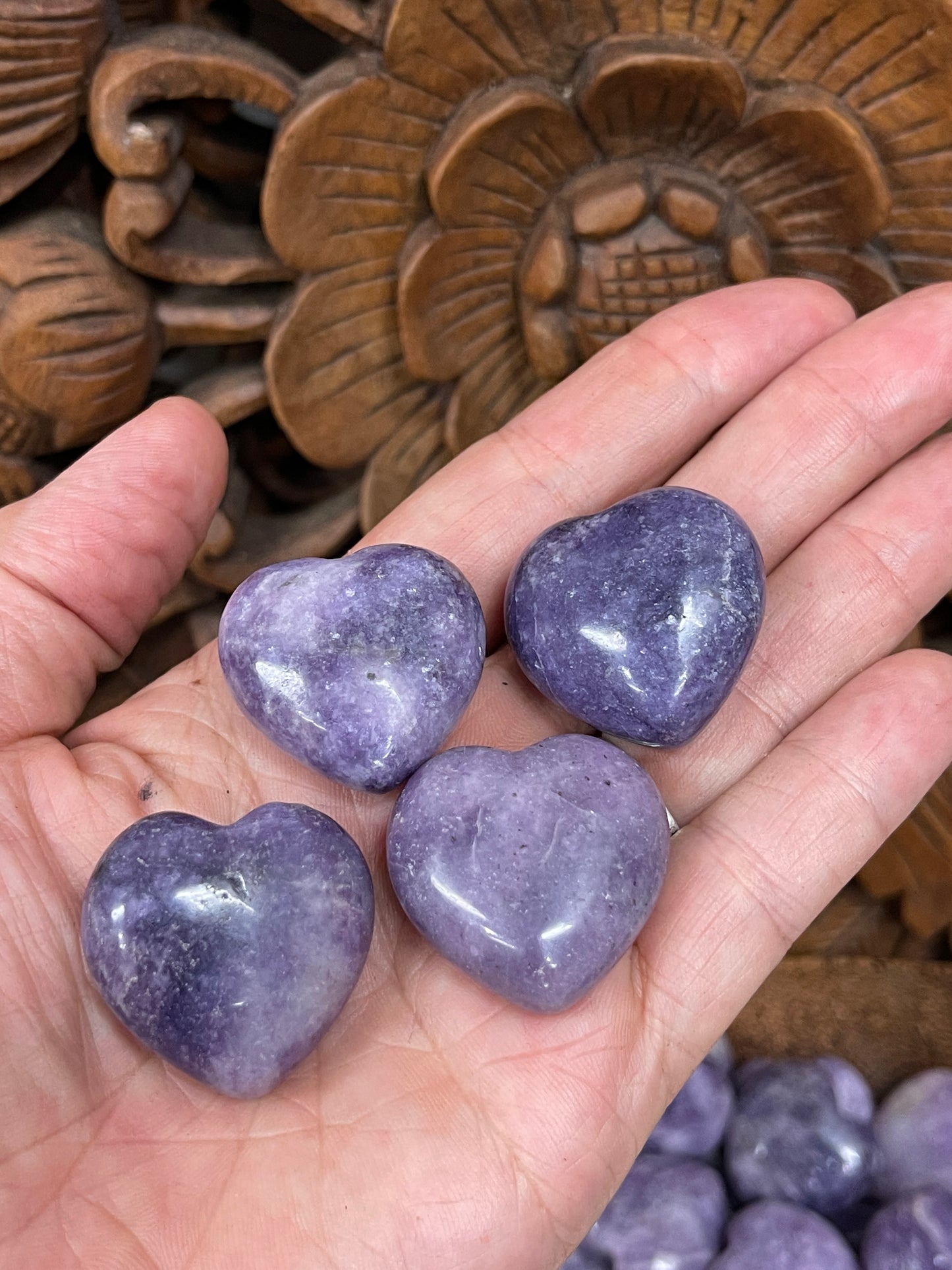 Lepidolite Hearts