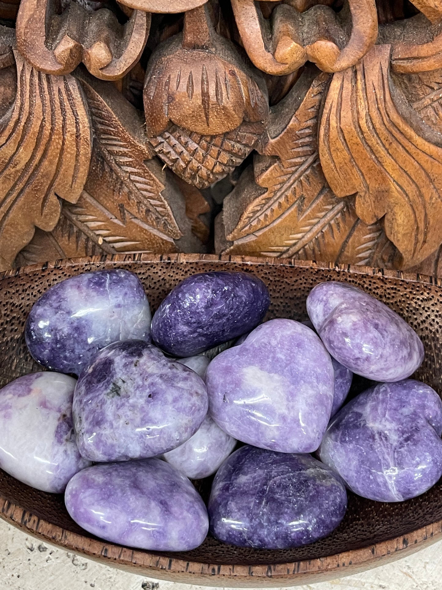 Lepidolite Hearts