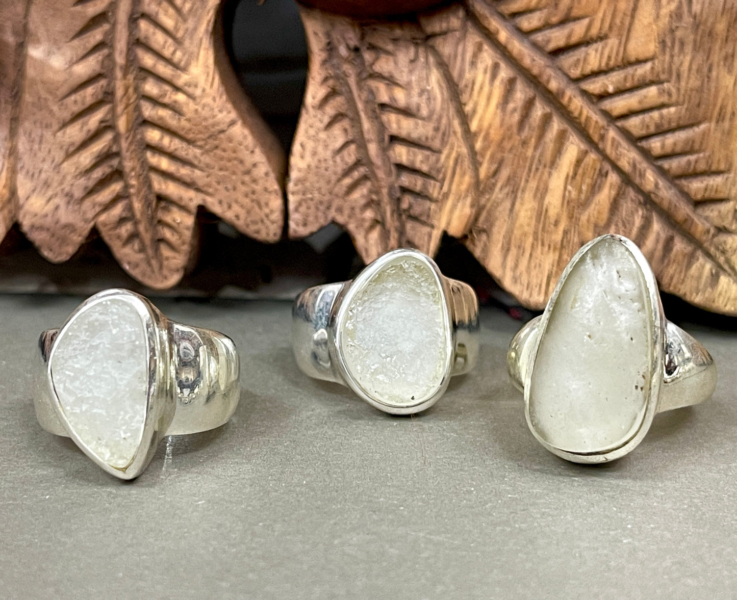 Raw Libyan Glass Rings - Transformation Stone