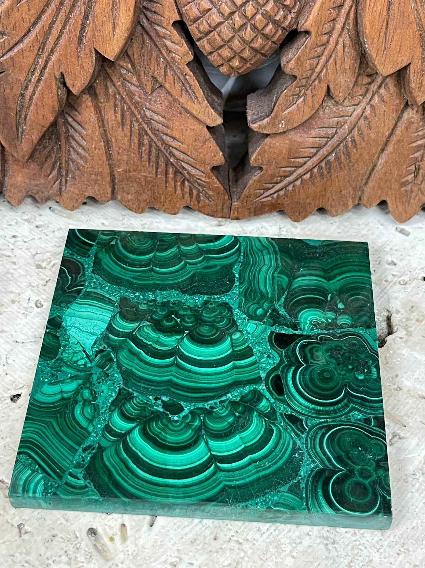 Malachite Coasters or Cleansing tiles from Africa