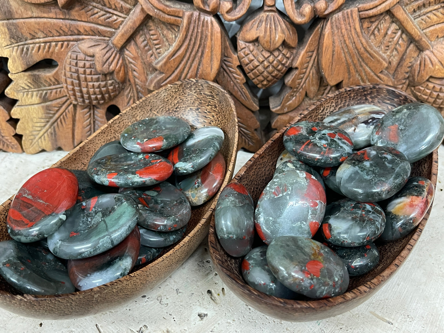 Bloodstone Palm Stones & Worry Stones