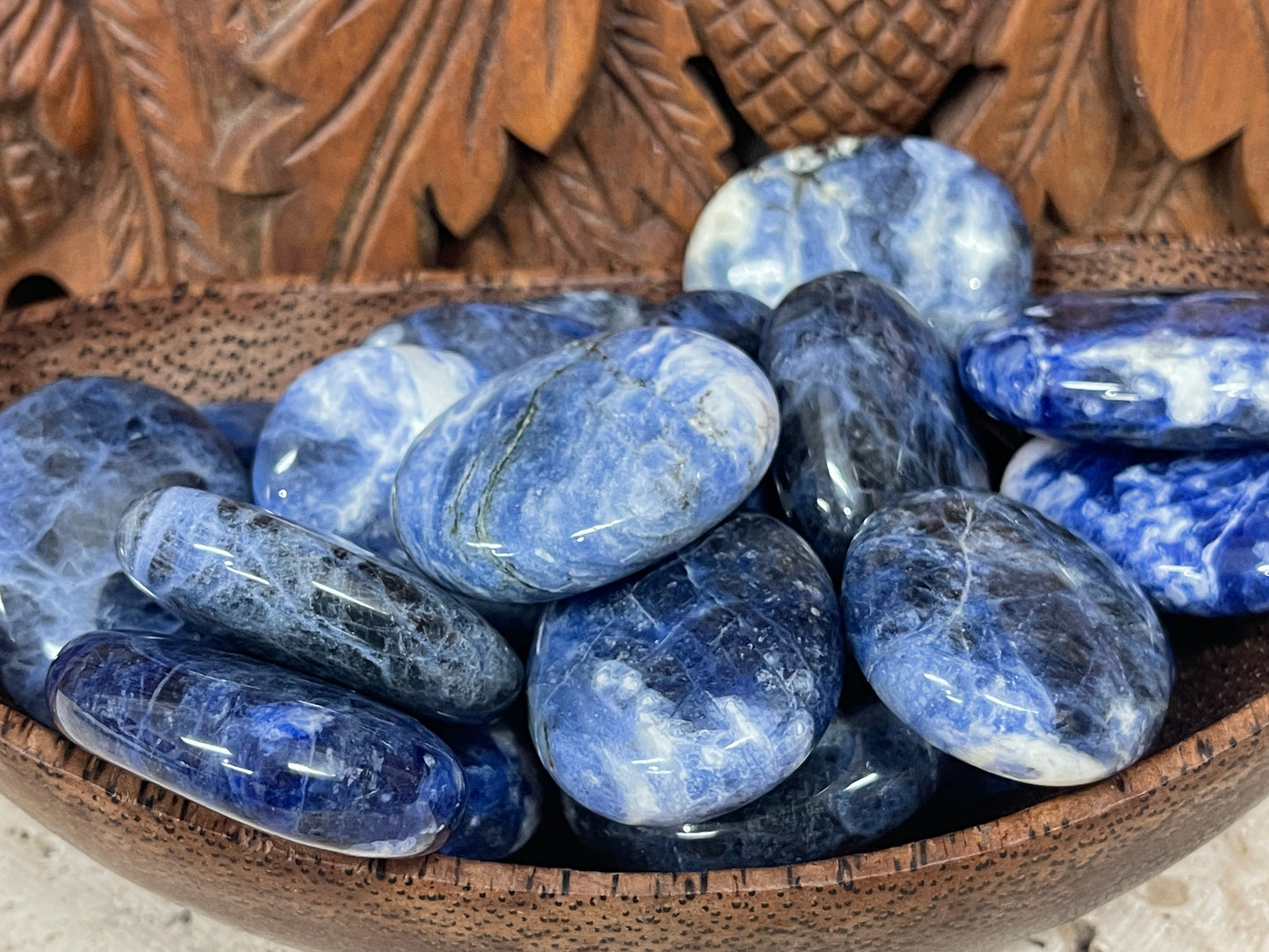 Sodalite Palm Stones