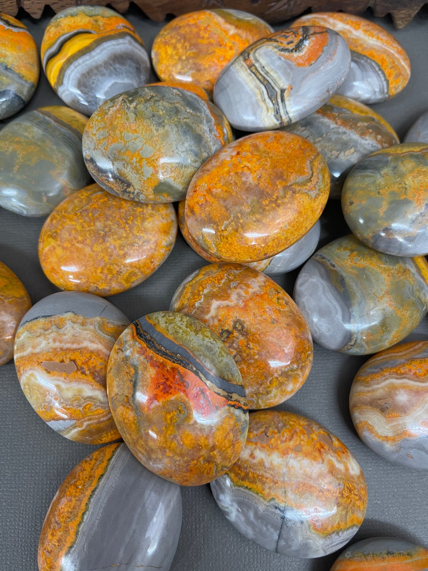 Bumble Bee Jasper Palm Stones