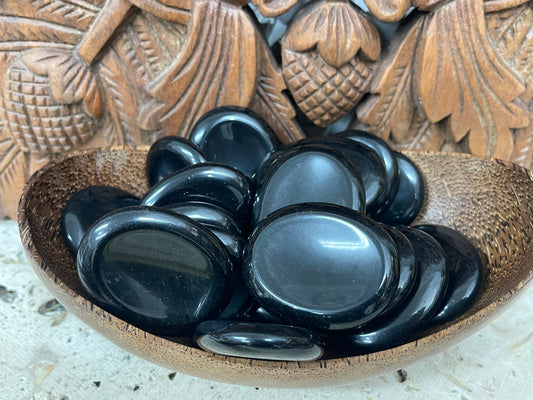 Black Obsidian Worry Stones