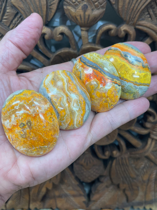 Bumble Bee Jasper Palm Stones