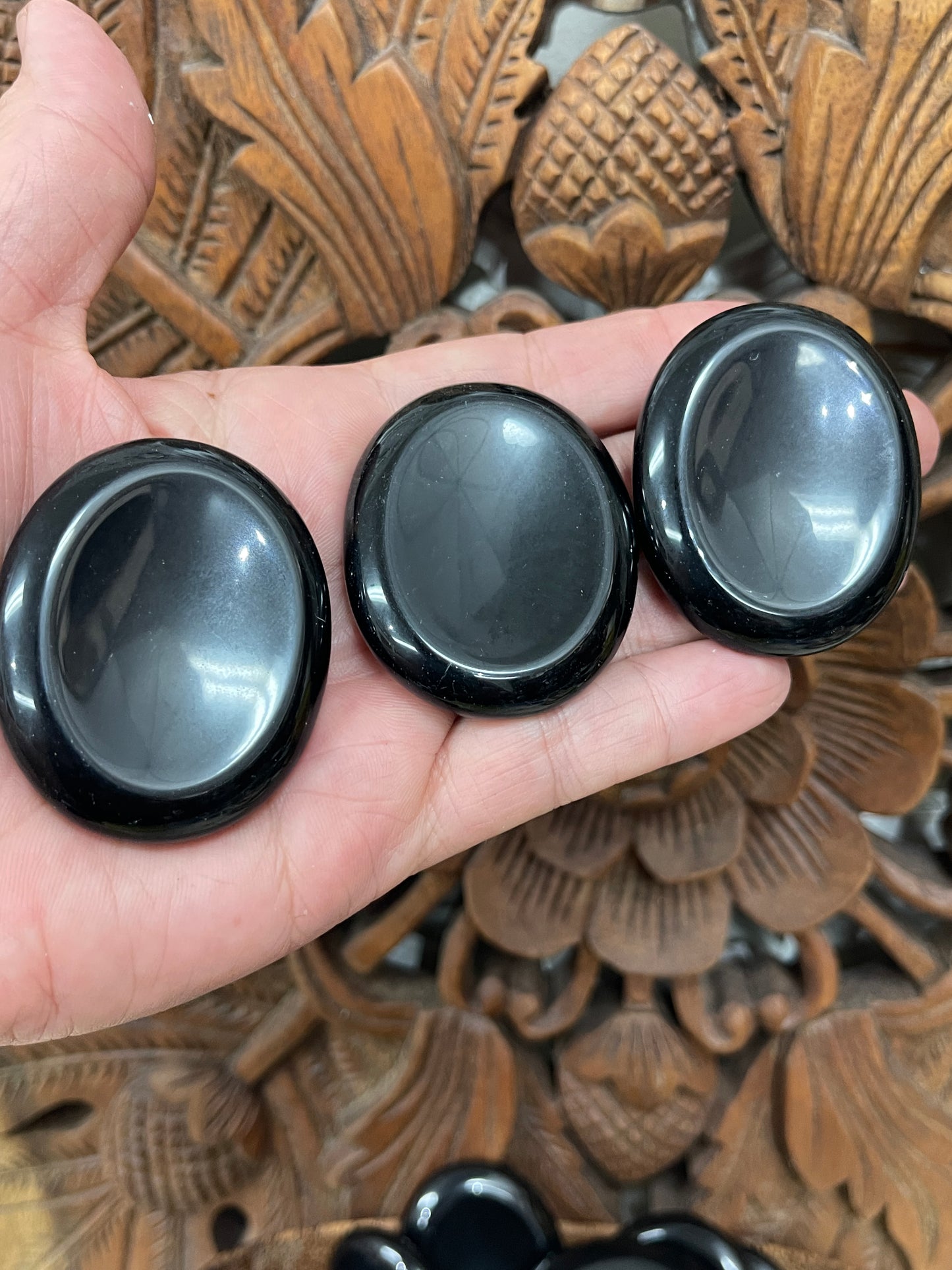 Black Obsidian Worry Stones