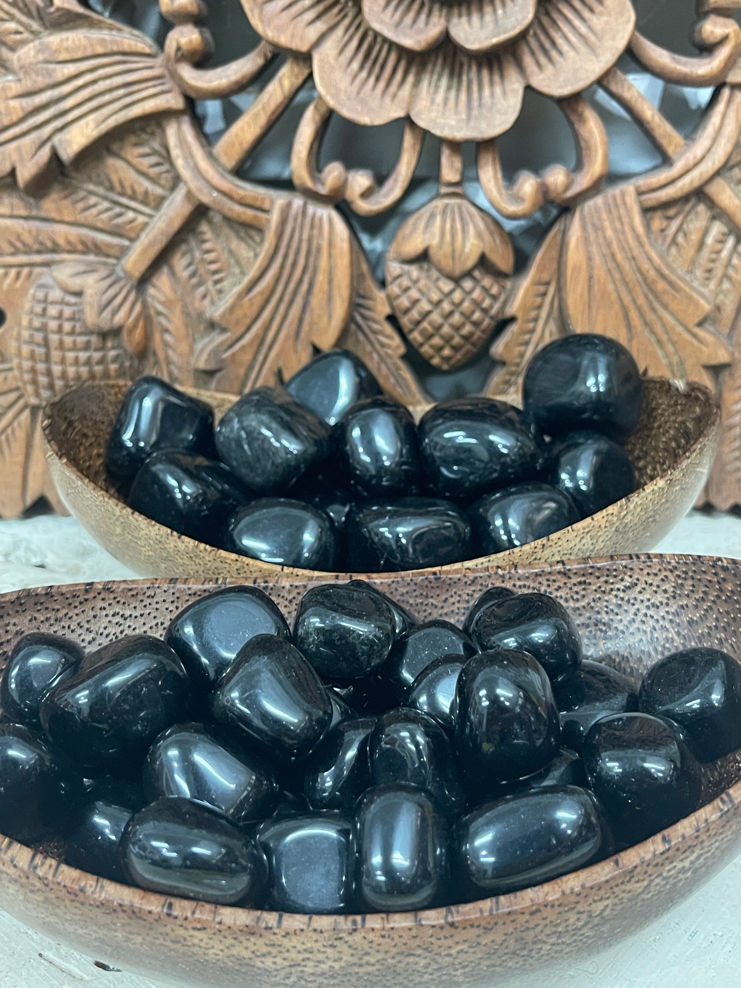 Black Obsidian Tumbles