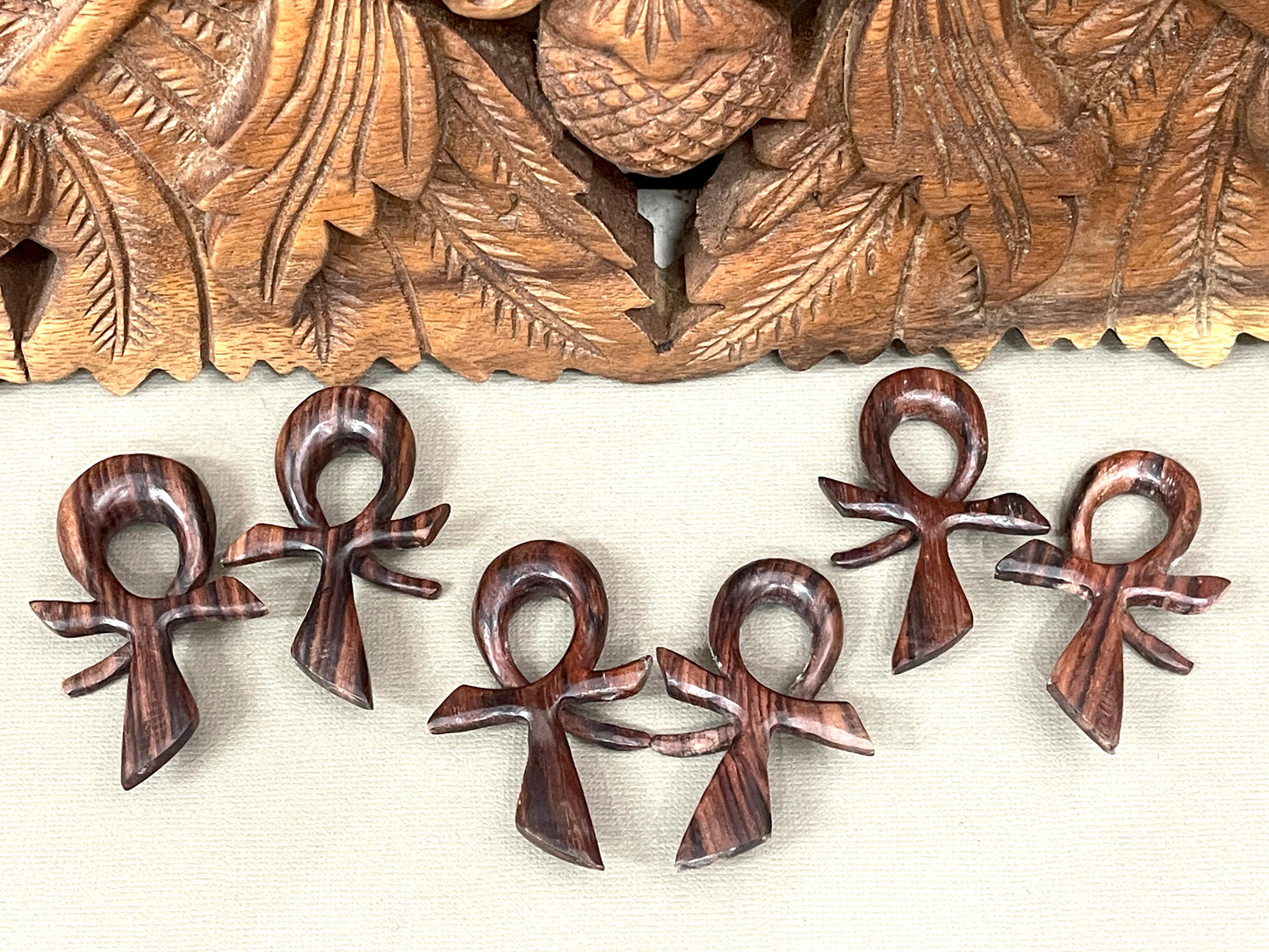 Ankh Gauged Earrings - Available in 0-1/2"