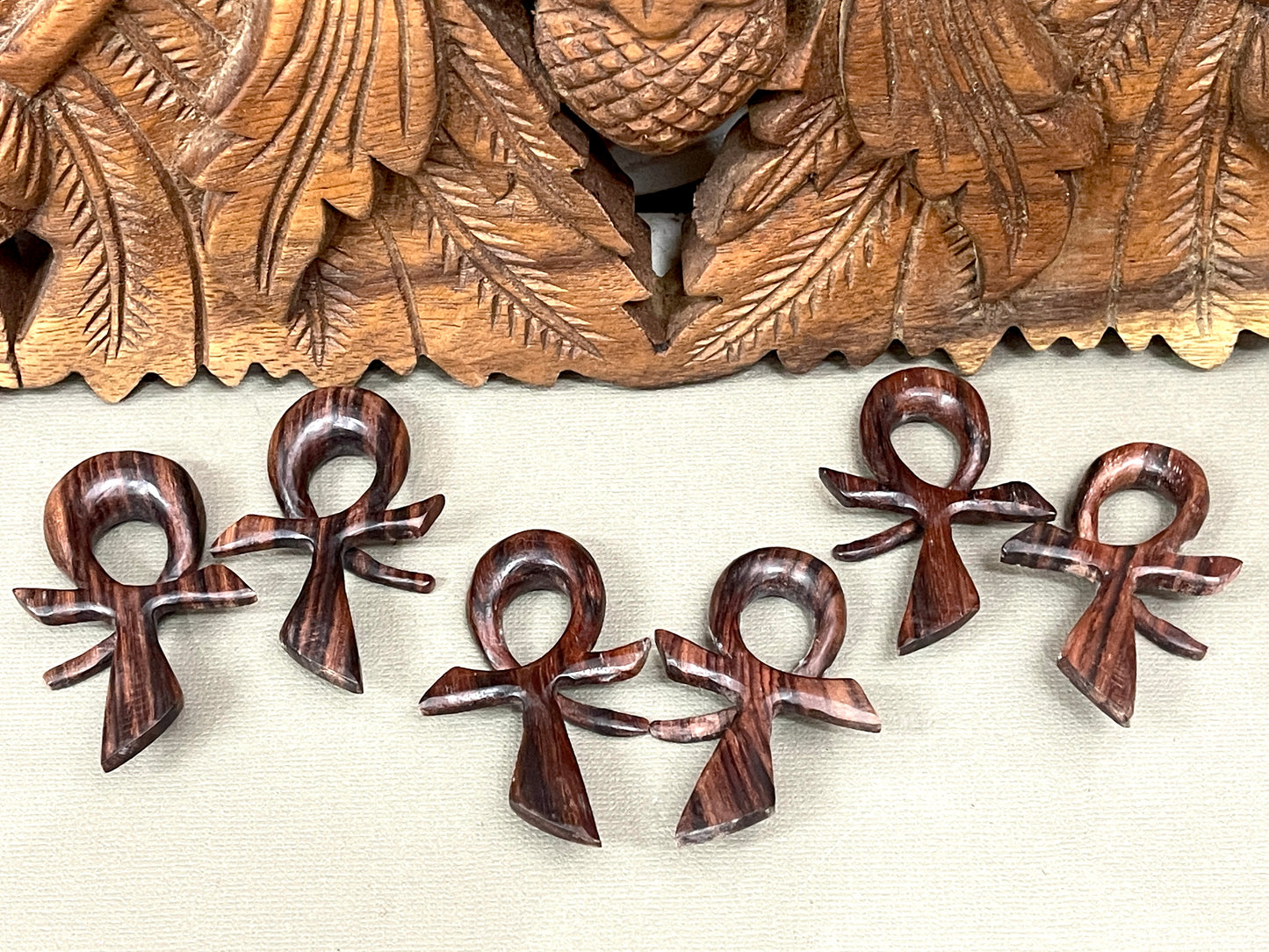 Ankh Gauged Earrings - Available in 0-1/2"