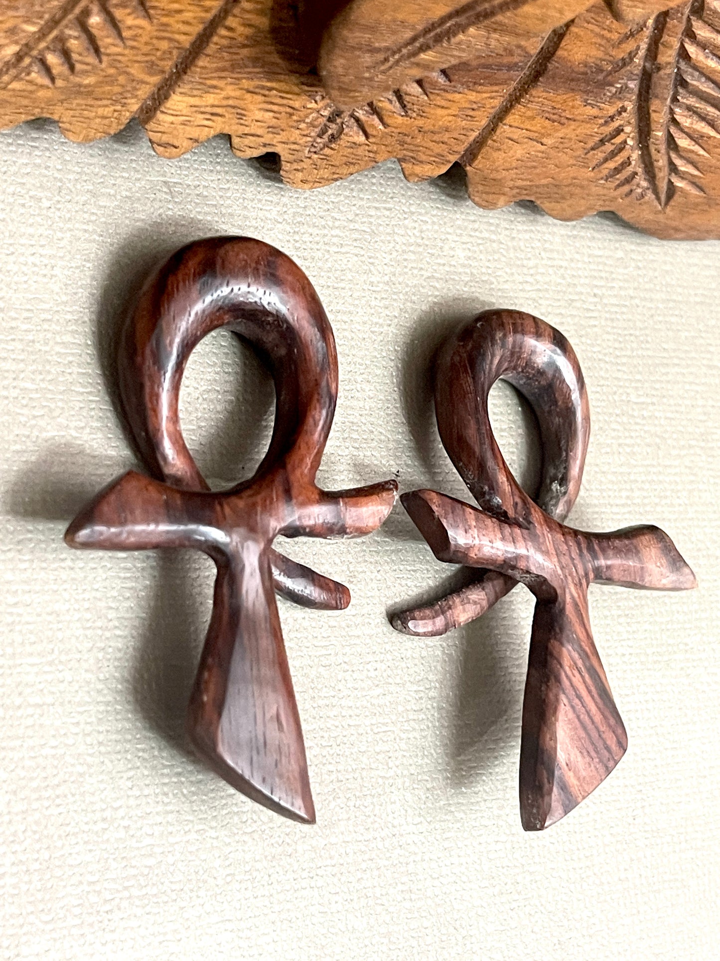 Ankh Gauged Earrings - Available in 0-1/2"