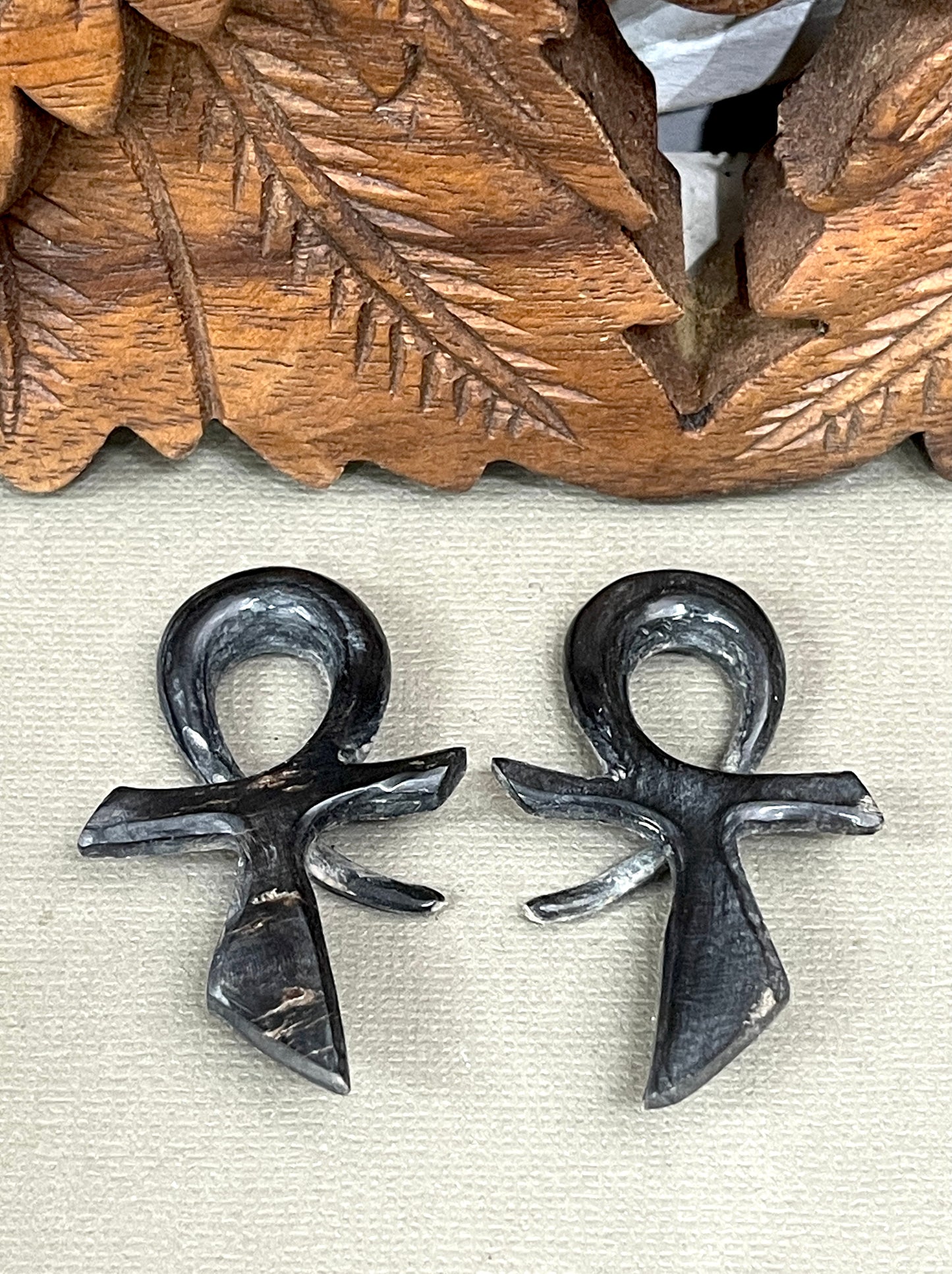 Ankh Gauged Earrings - Available in 6g-0g