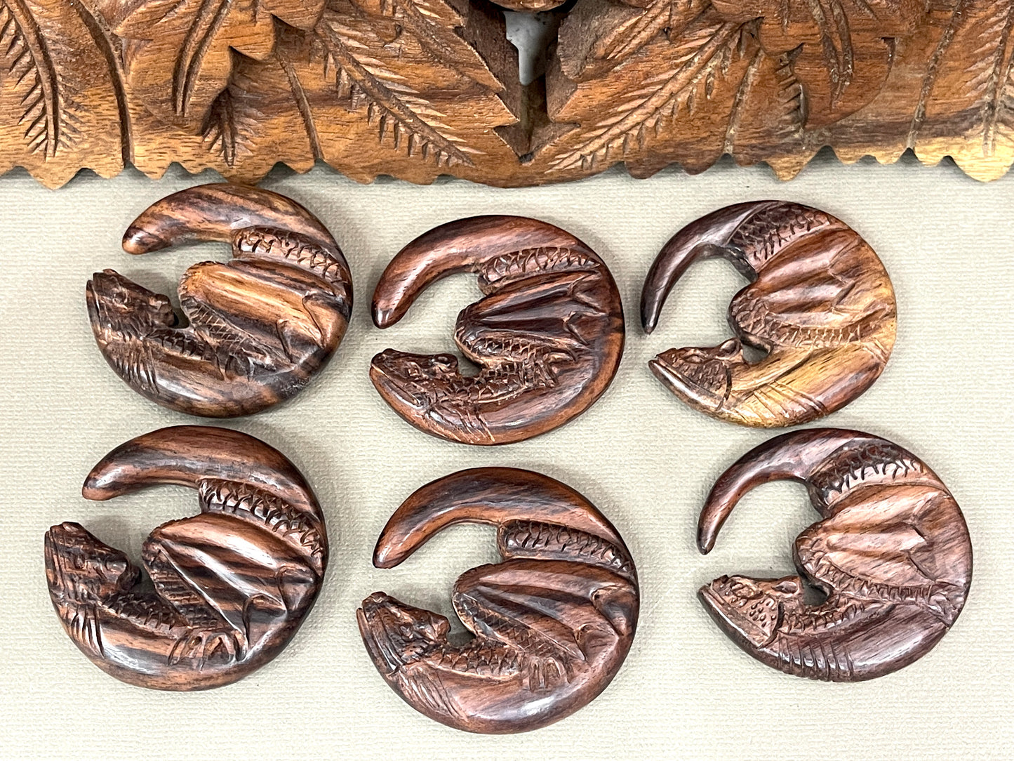 Dragon Gauged Earrings - Available in 0-1/2"