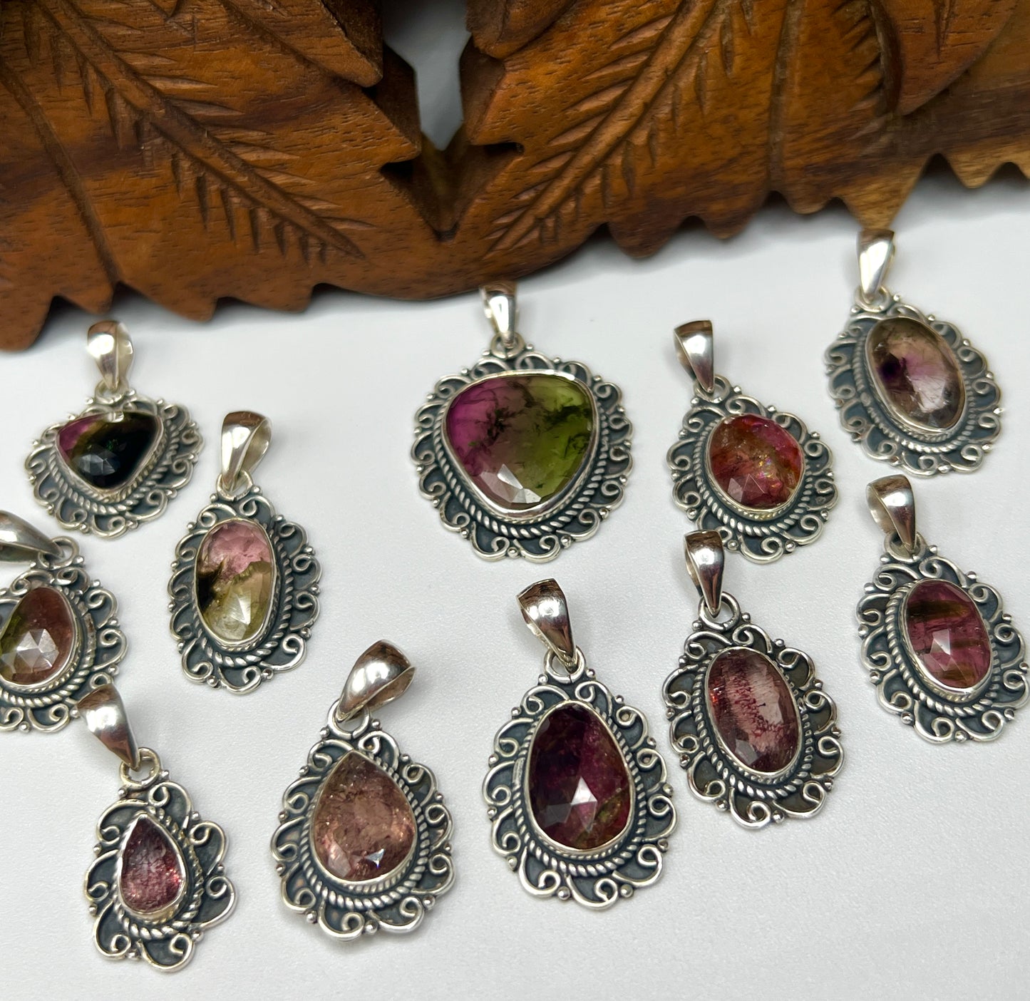 Pink Tourmaline Pendants