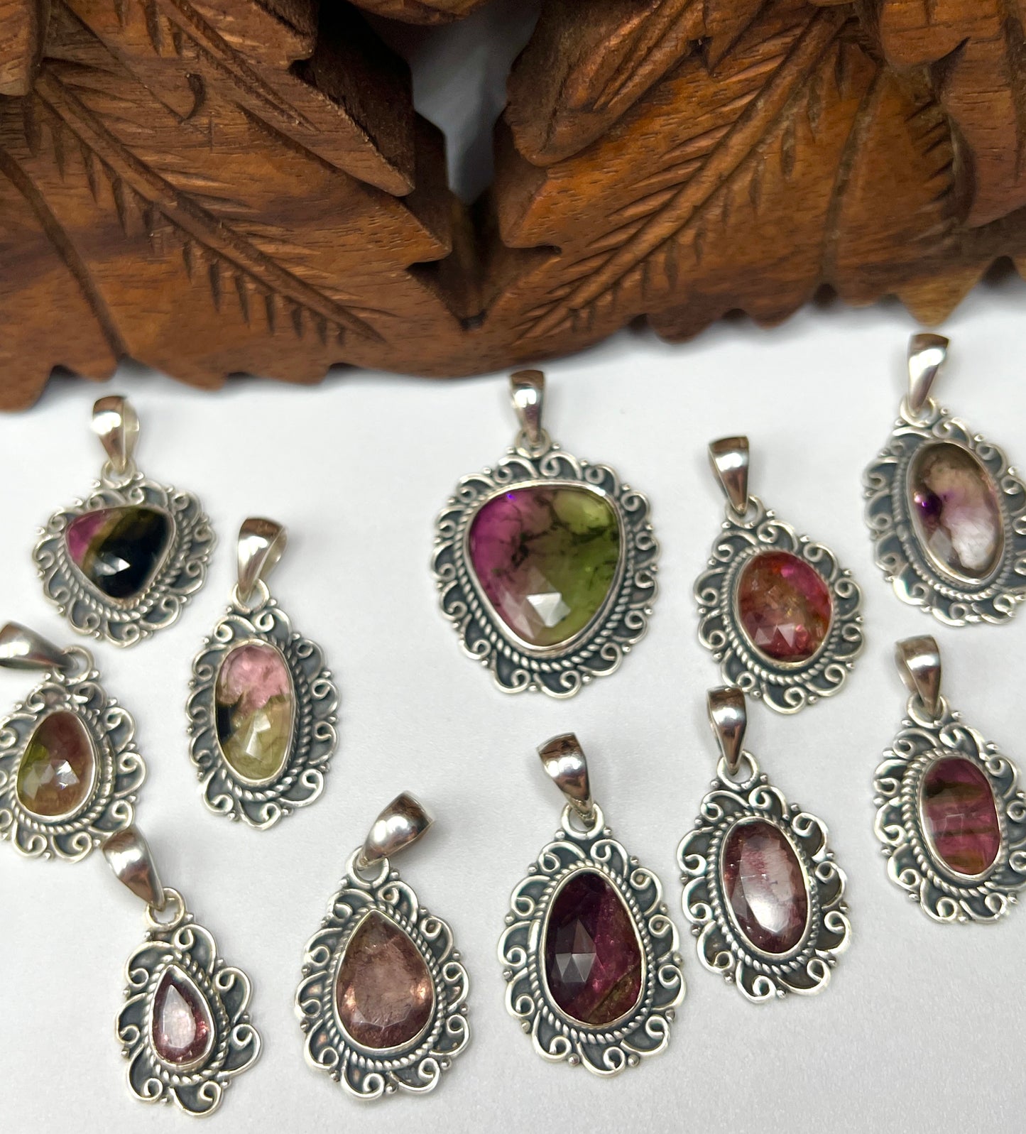 Pink Tourmaline Pendants