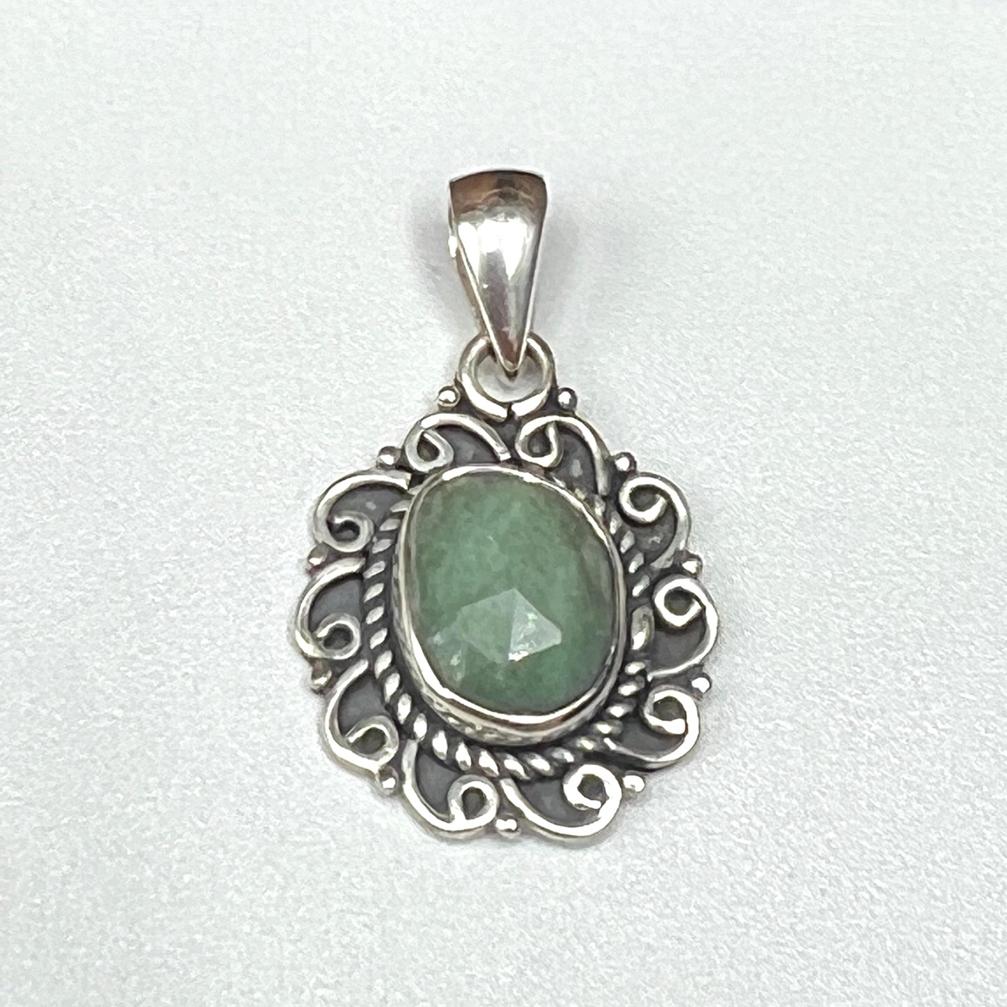 Faceted Emerald Pendants
