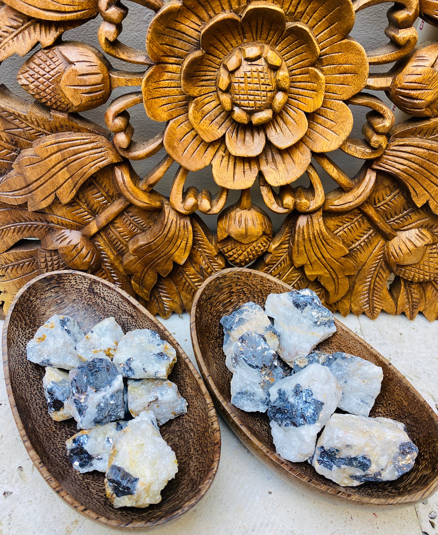 Raw Galena in Quartz Chunks