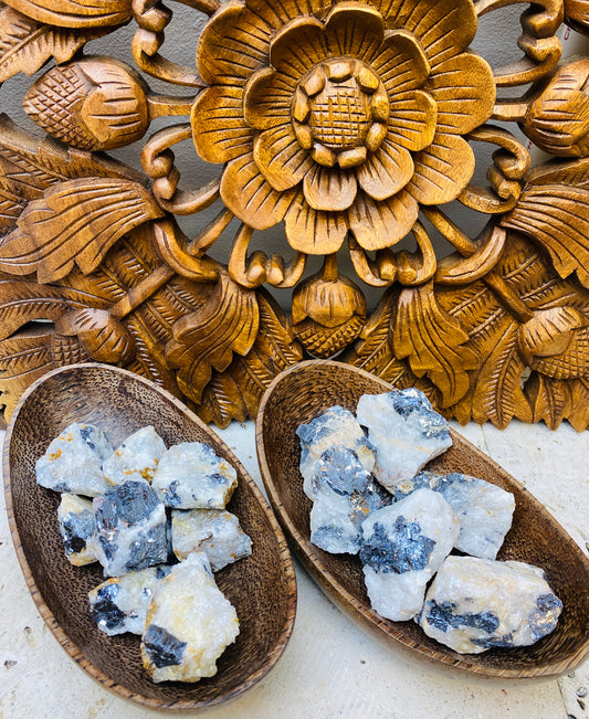 Raw Galena in Quartz Chunks