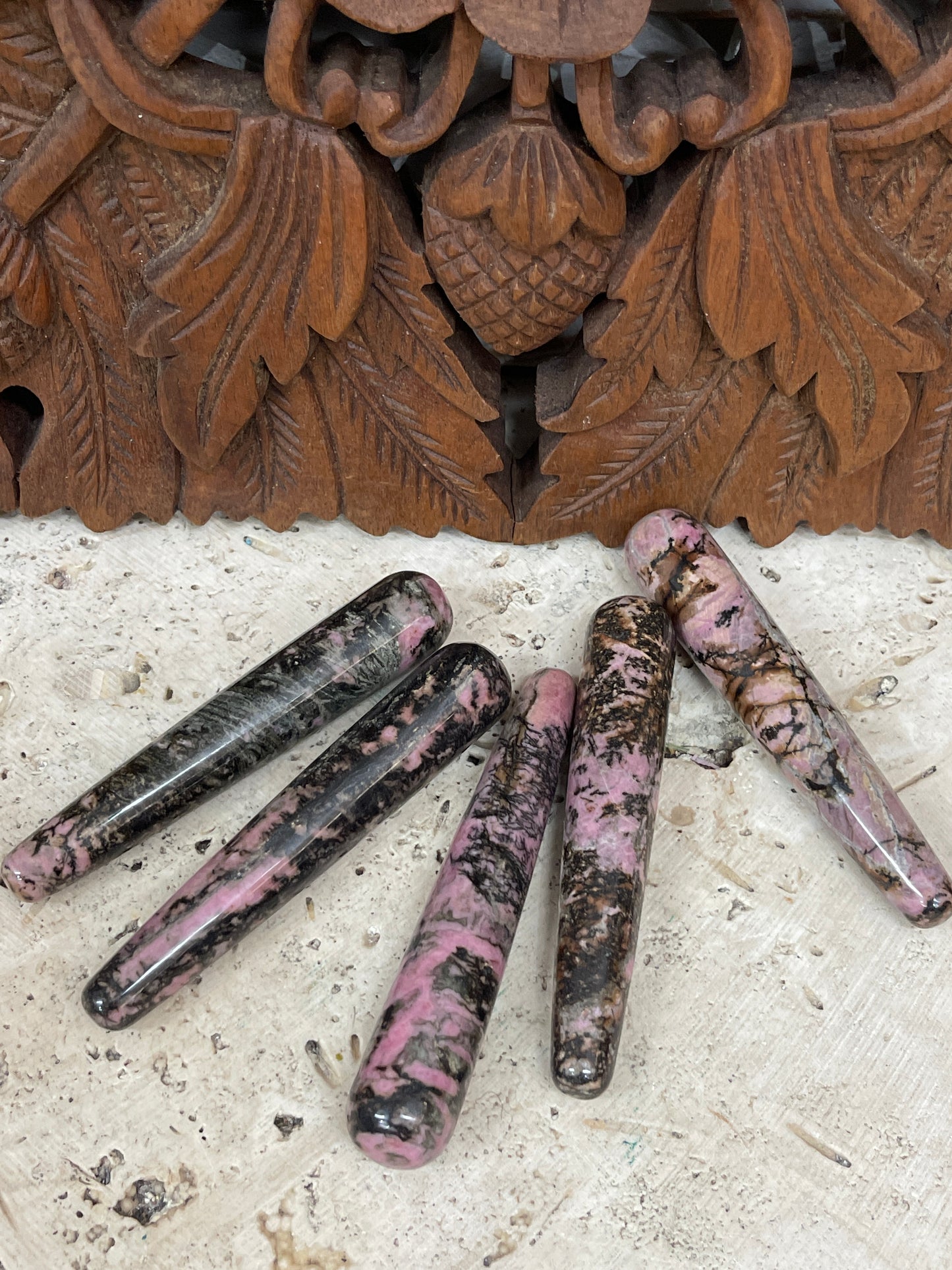 Rhodonite Wands