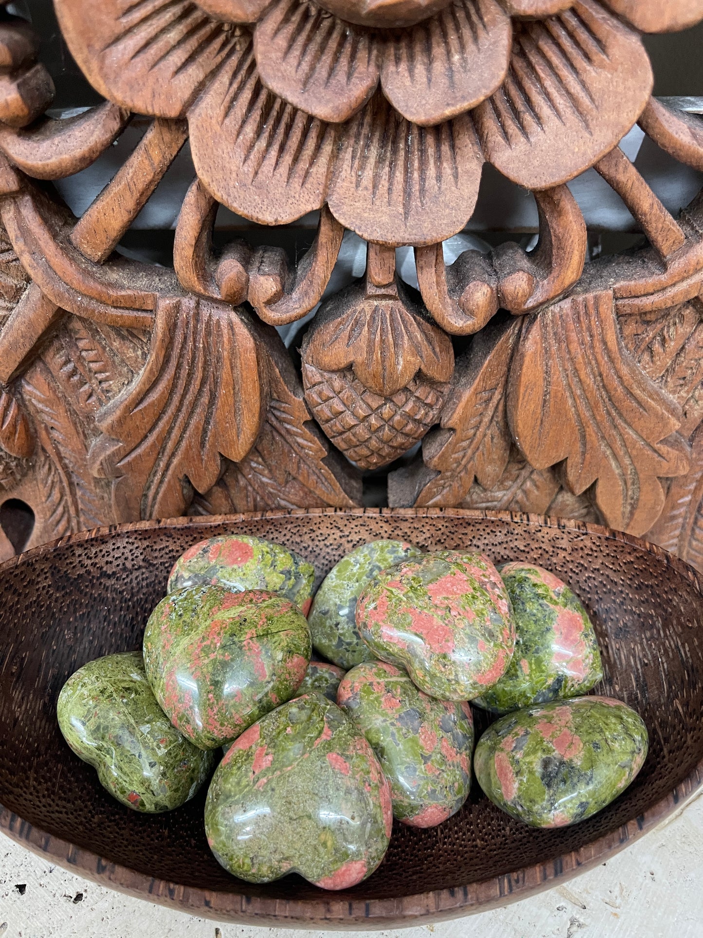 Unakite Pocket Hearts