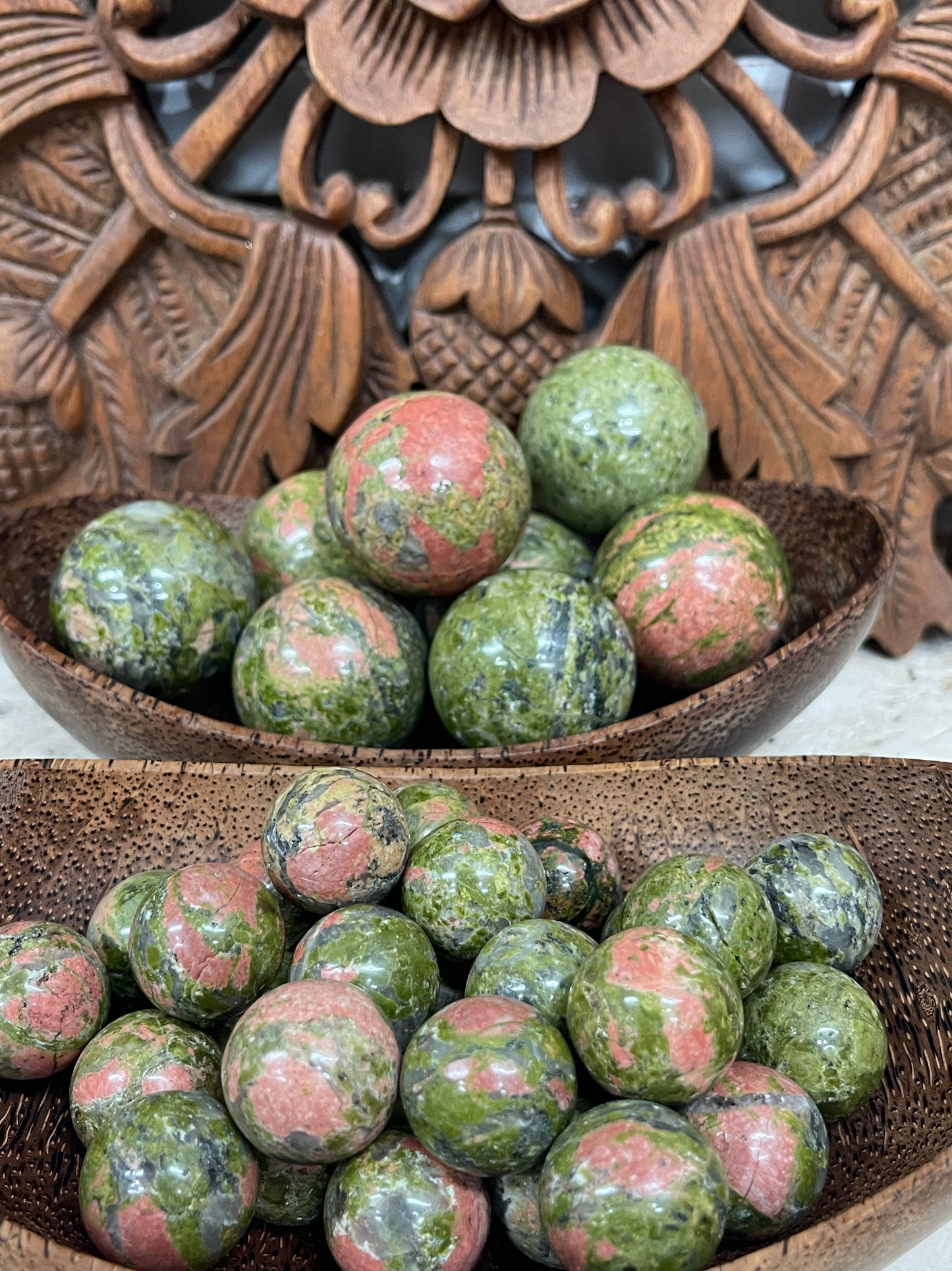 Unakite Spheres