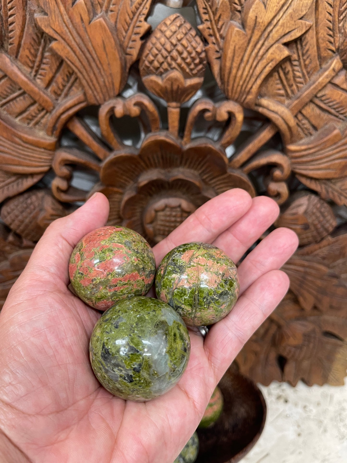 Unakite Spheres