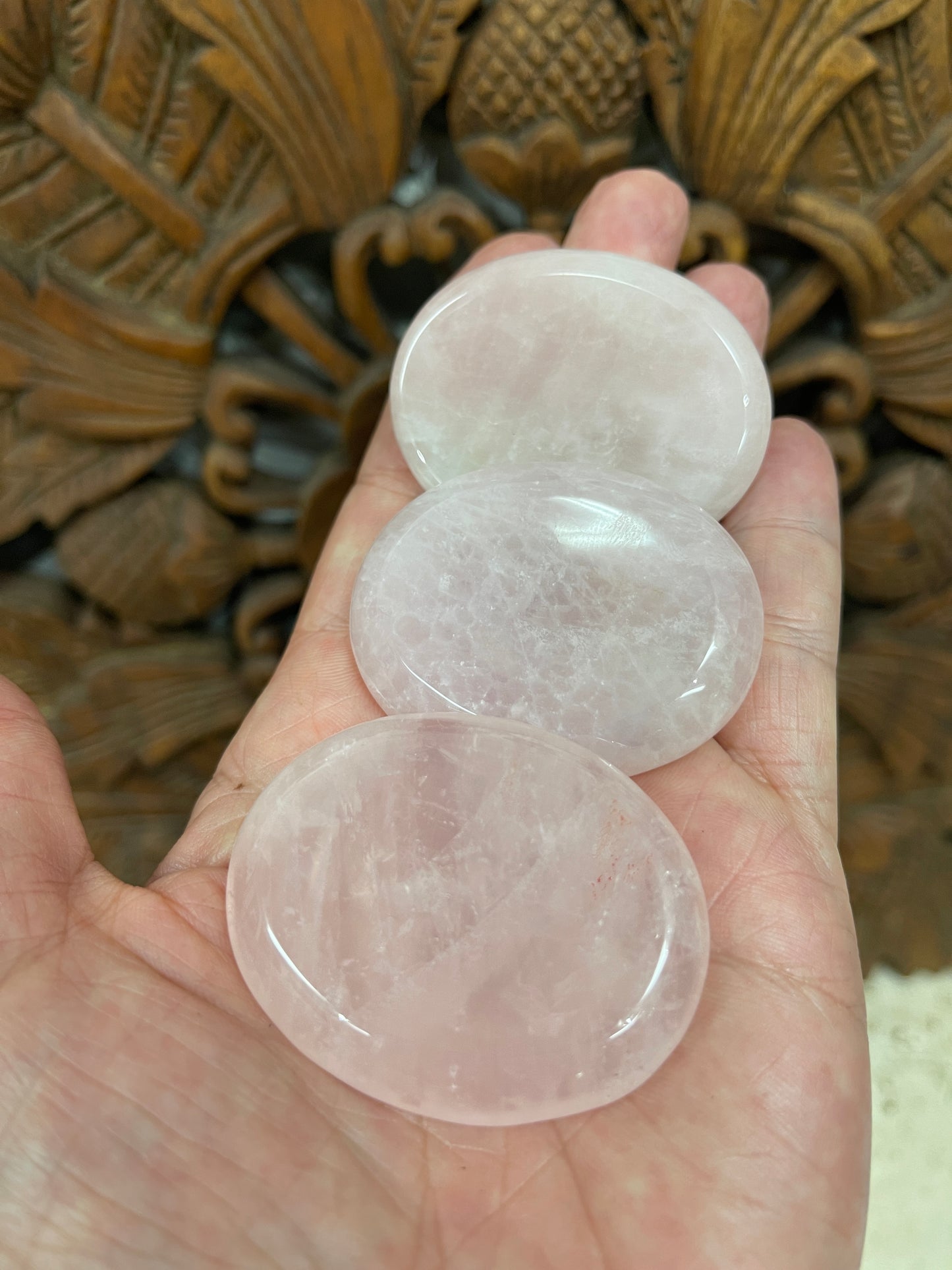 Rose Quartz Palm Stones & Worry Stones