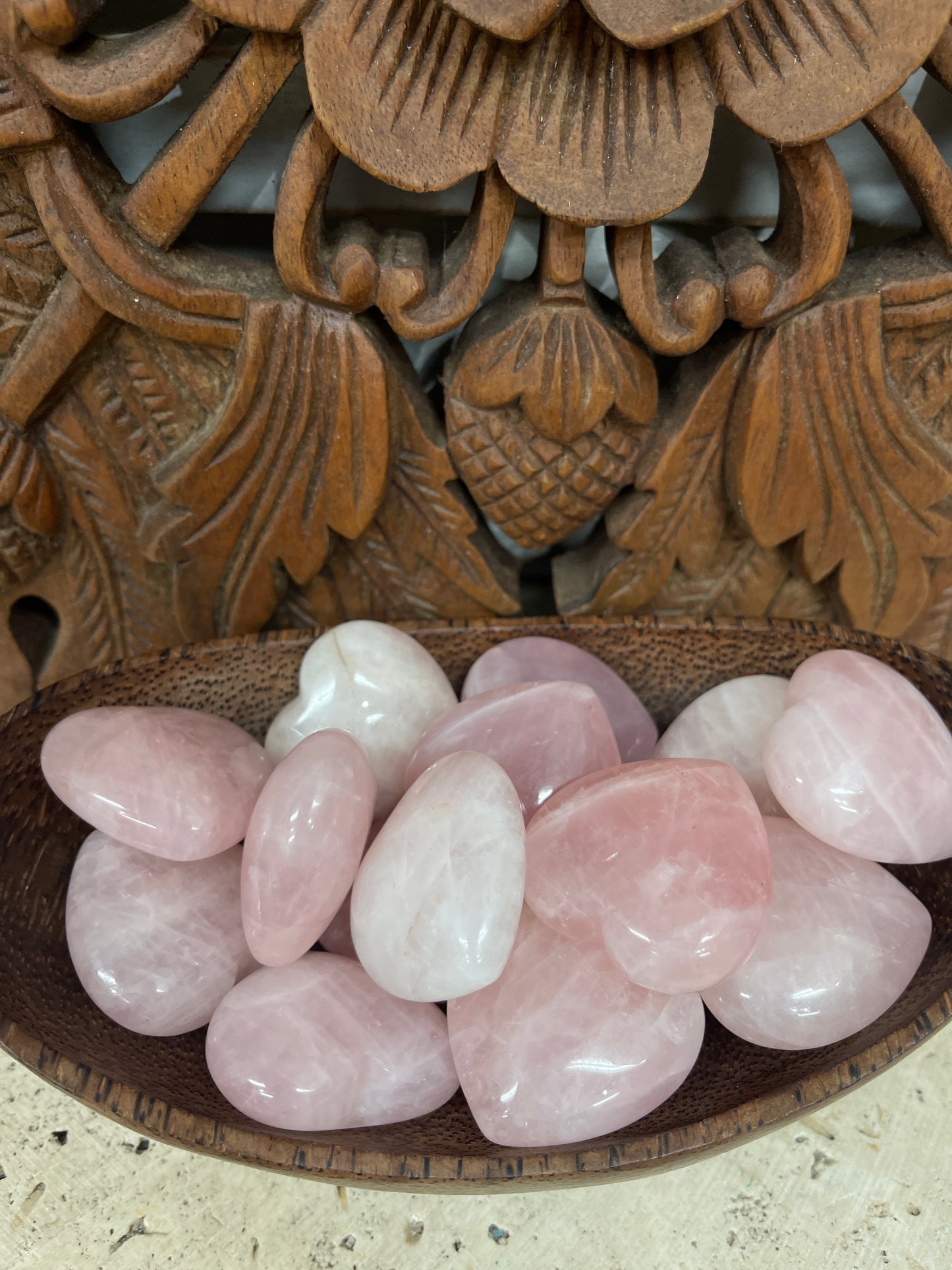 Rose Quartz Pocket Hearts | 5 Sizes