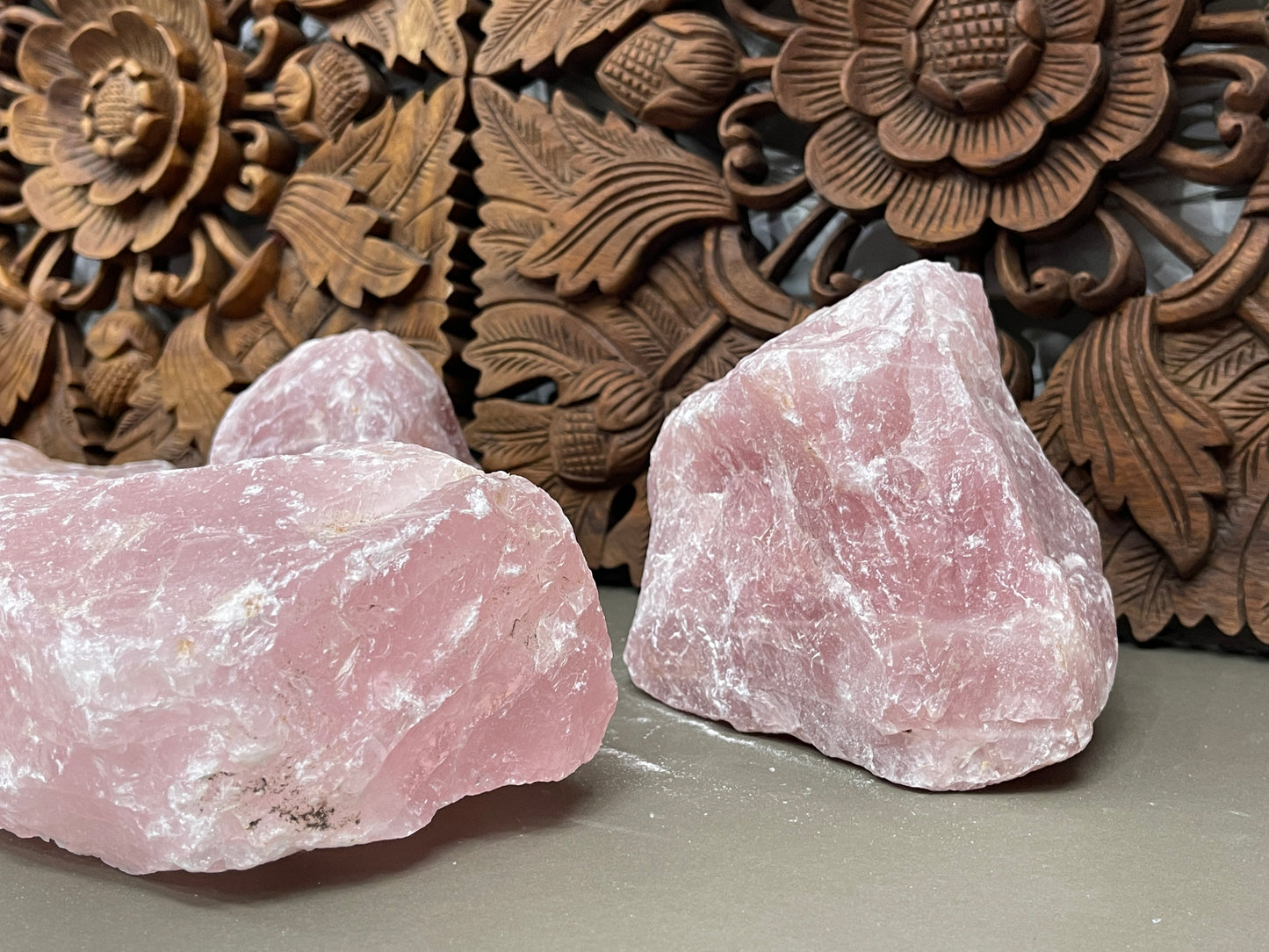 Raw Rose Quartz Chunks - 2 sizes