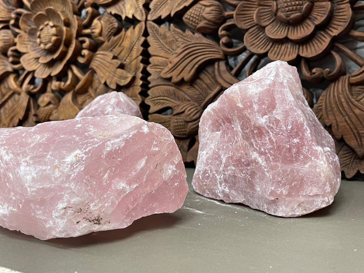 Raw Rose Quartz Chunks - 2 sizes
