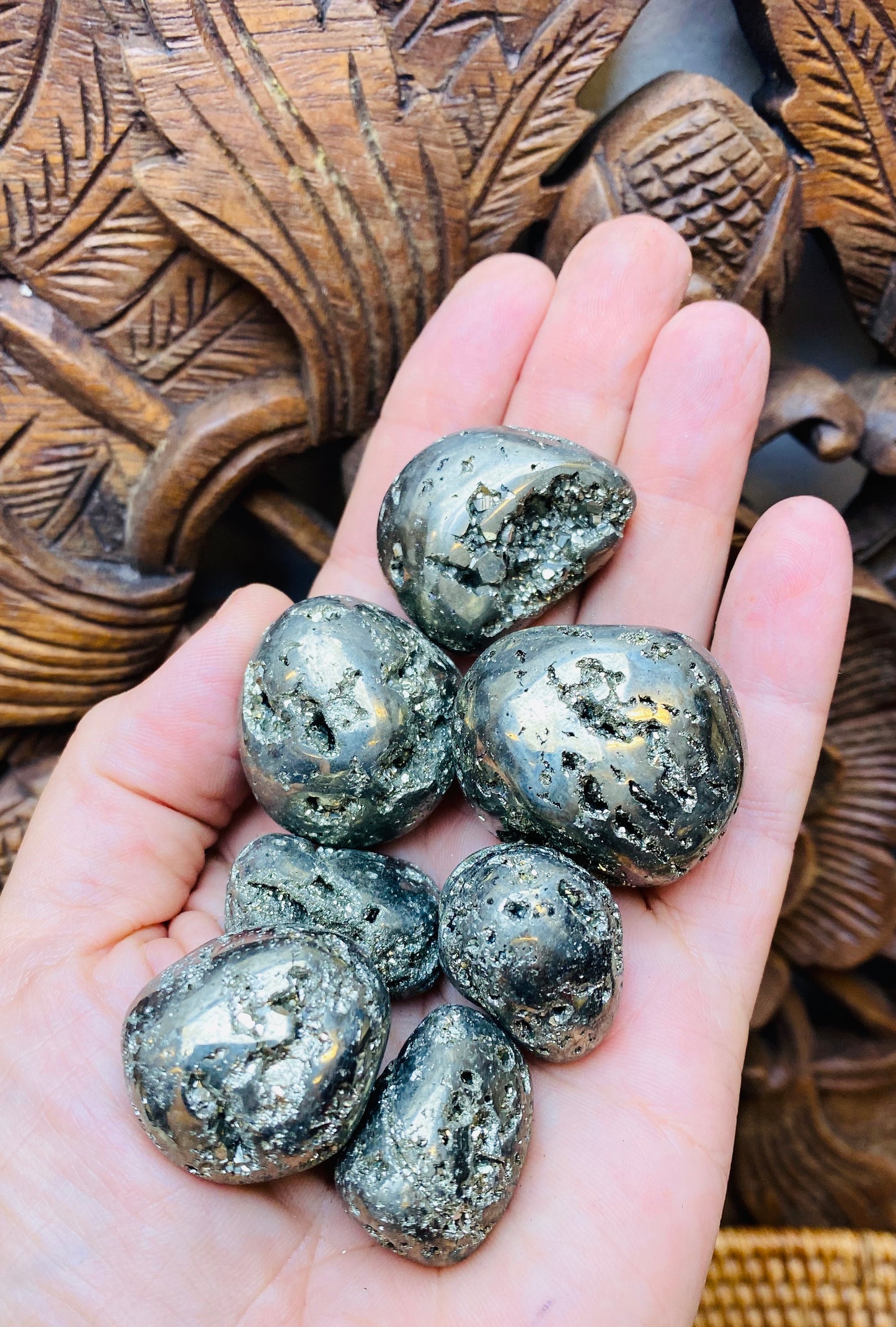 Pyrite Druzy Tumbles