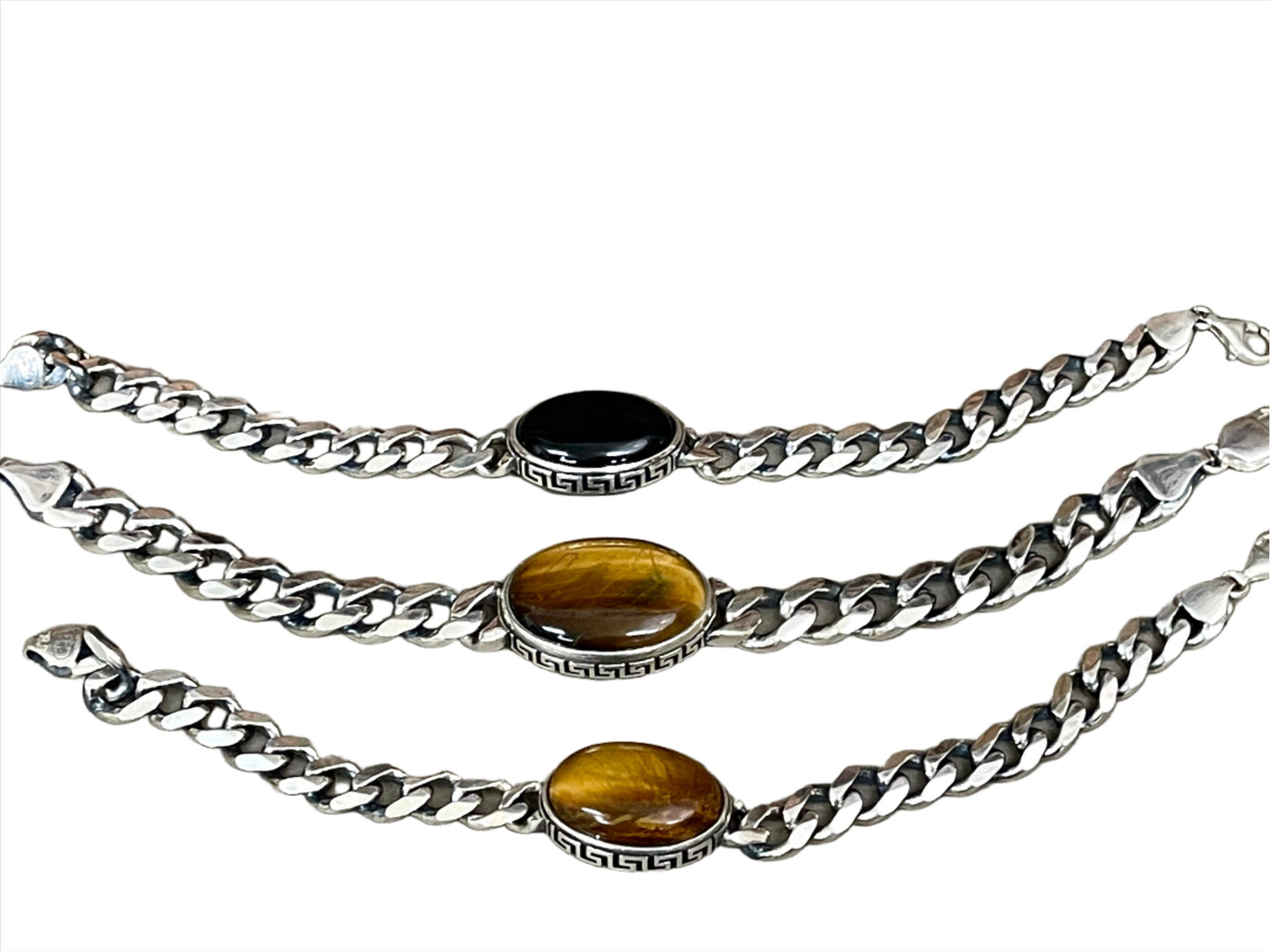 Mens Bracelets- Tigers Eye or Onyx