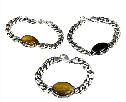 Mens Bracelets- Tigers Eye or Onyx