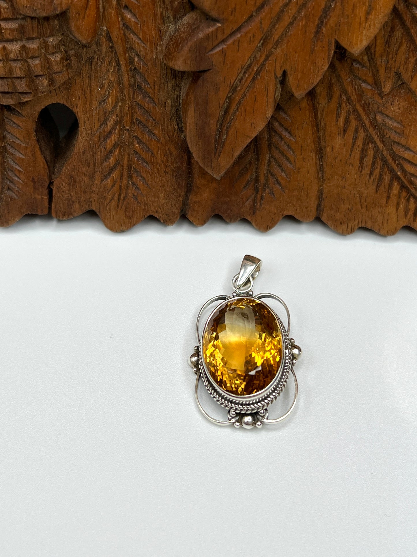 Large Stone Citrine Pendants