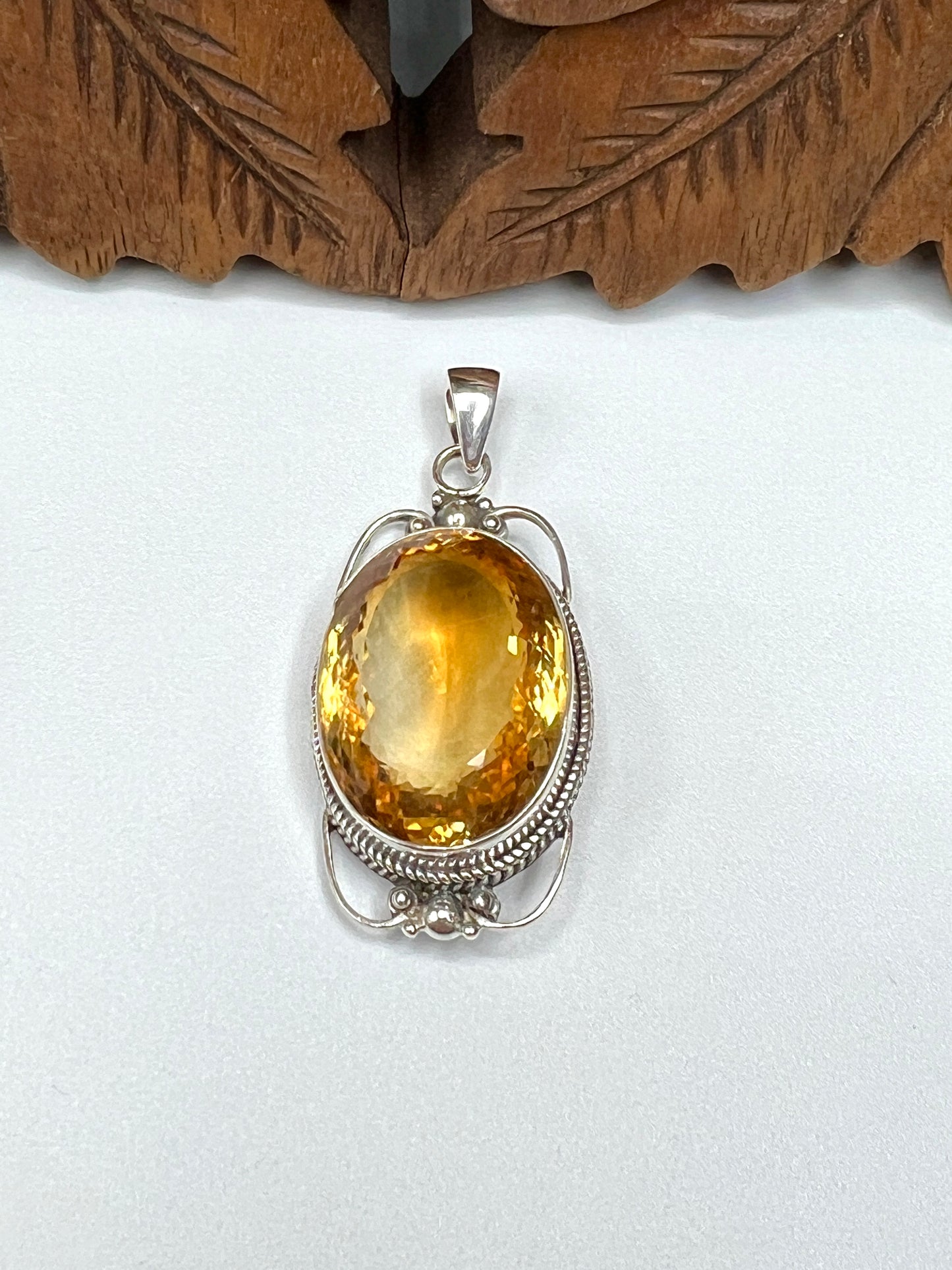 Large Stone Citrine Pendants