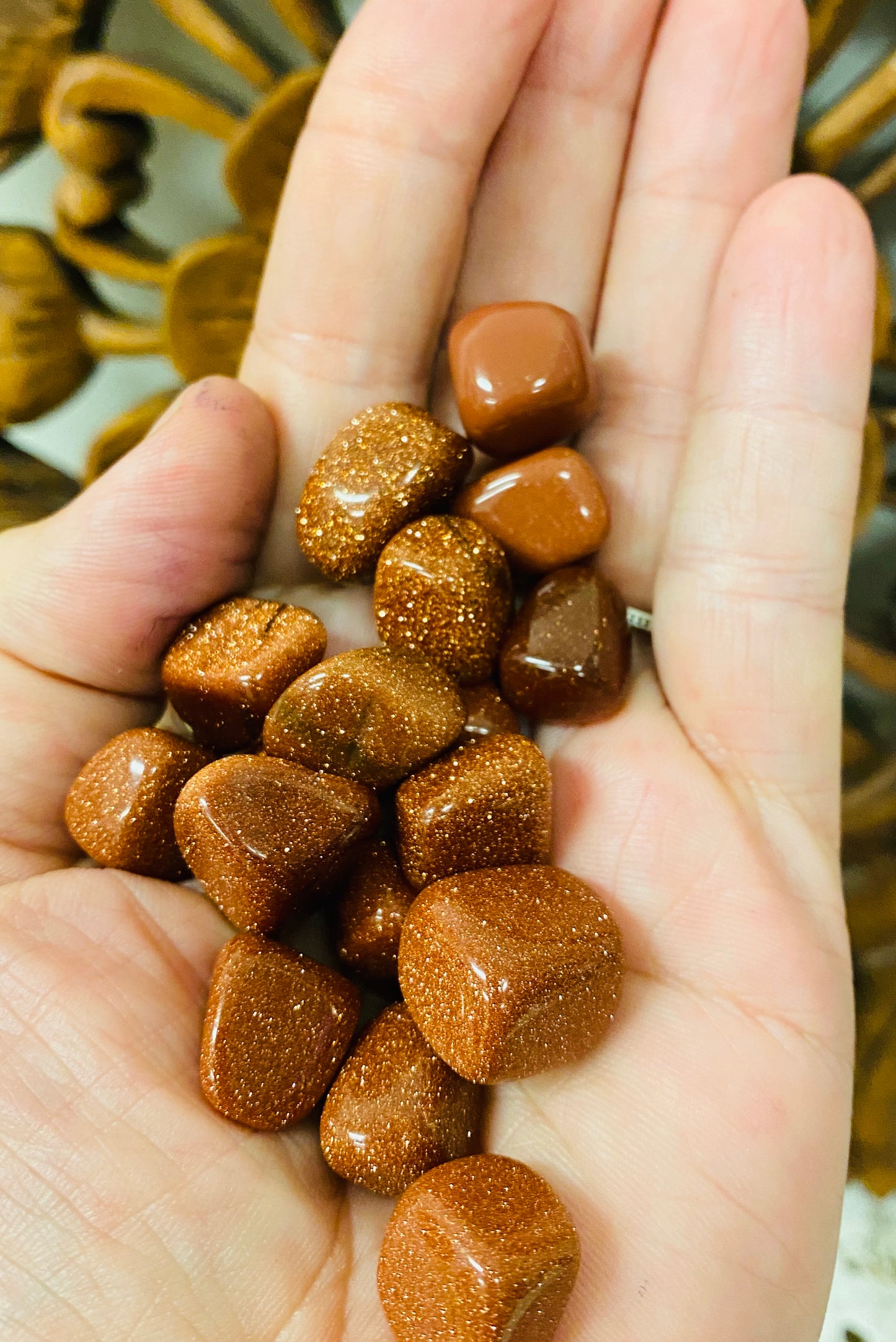 Small Goldstone Tumbled Stones