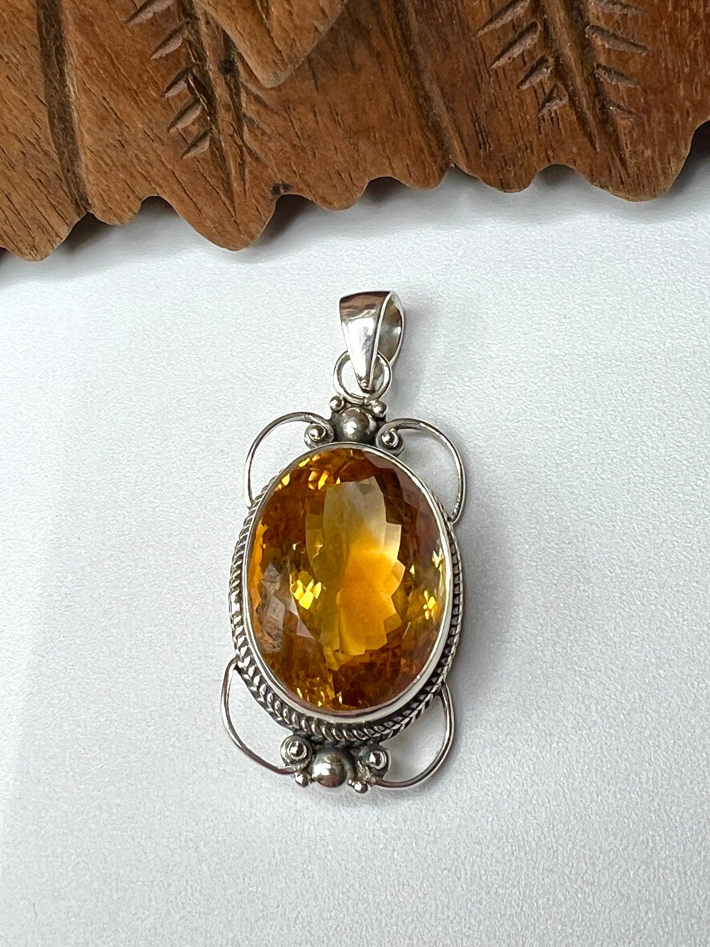 Large Stone Citrine Pendants