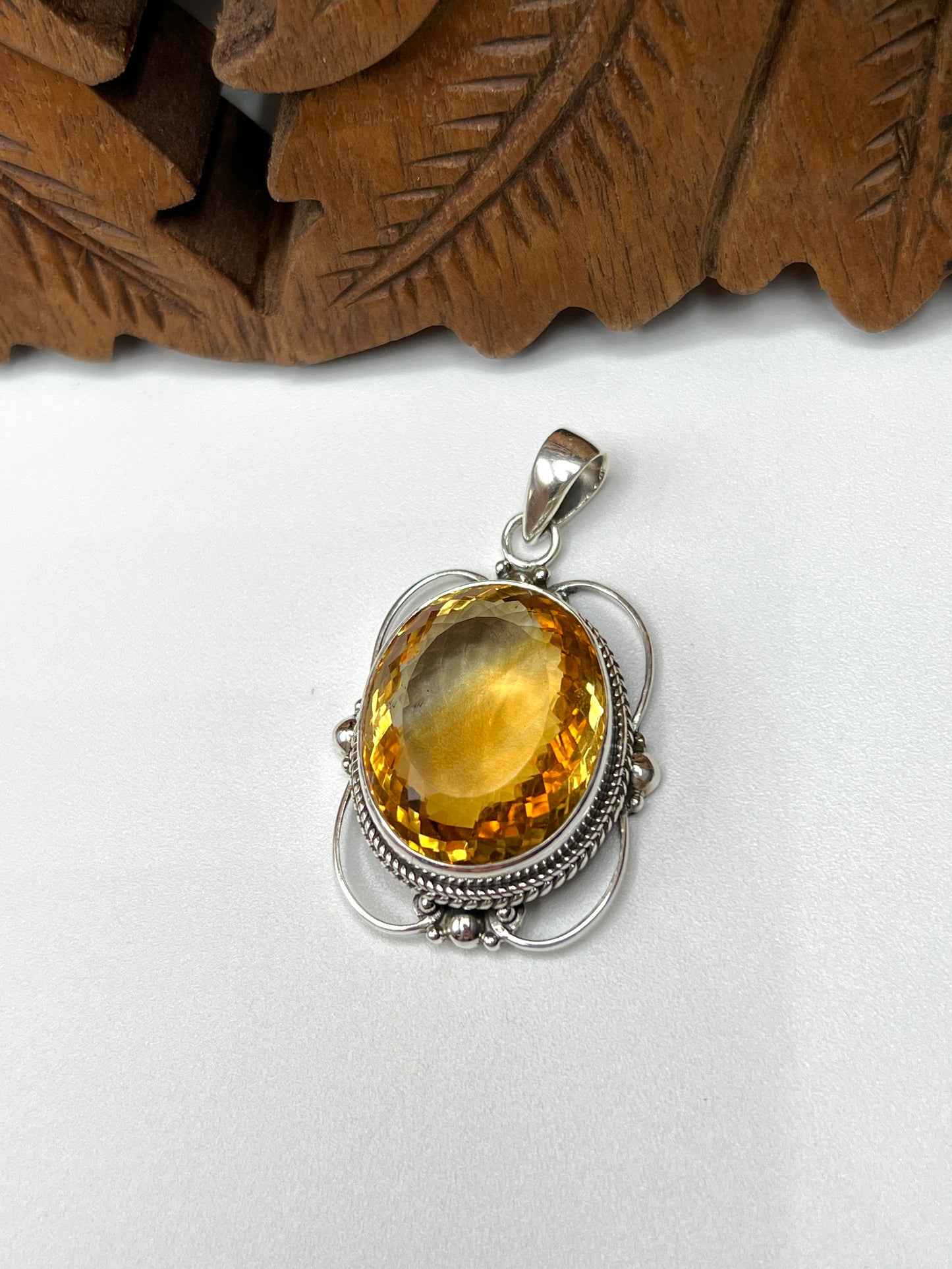 Large Stone Citrine Pendants