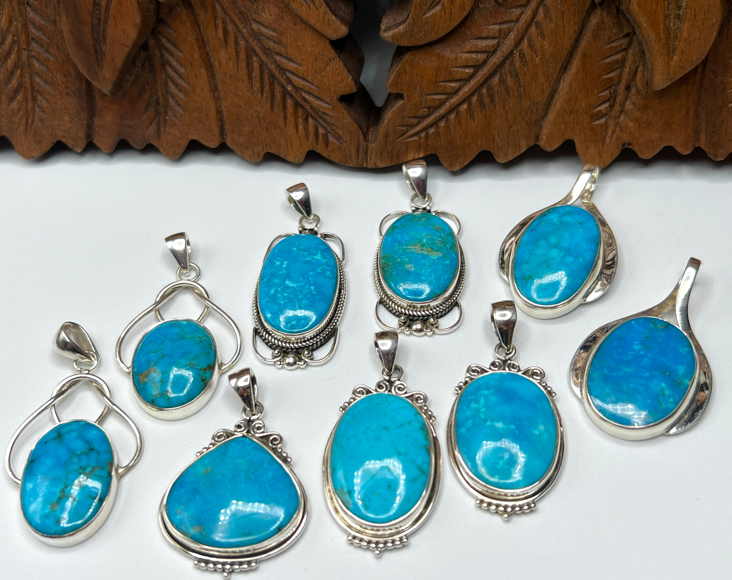 Natural Iranian Turquoise Pendants