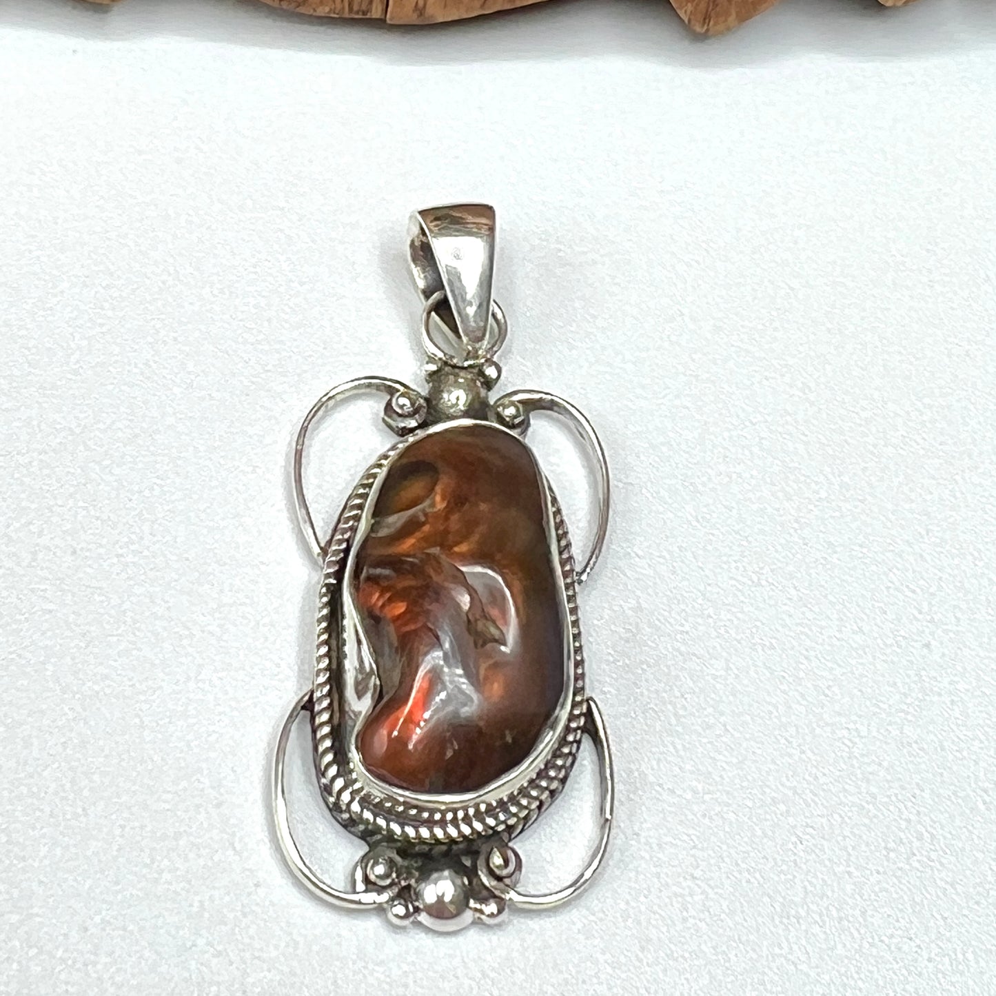 Mexican Fire Agate Pendants