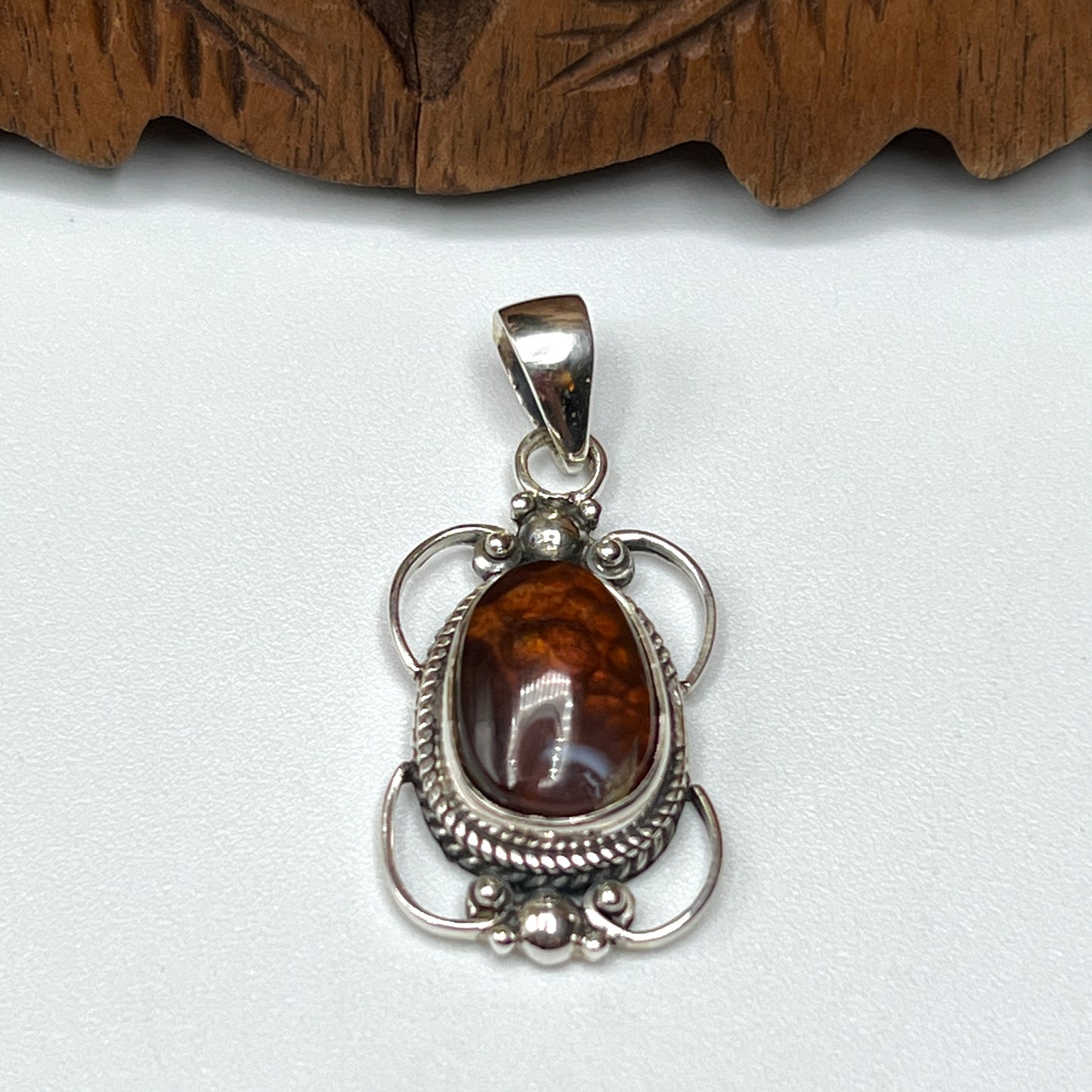 Mexican Fire Agate Pendants