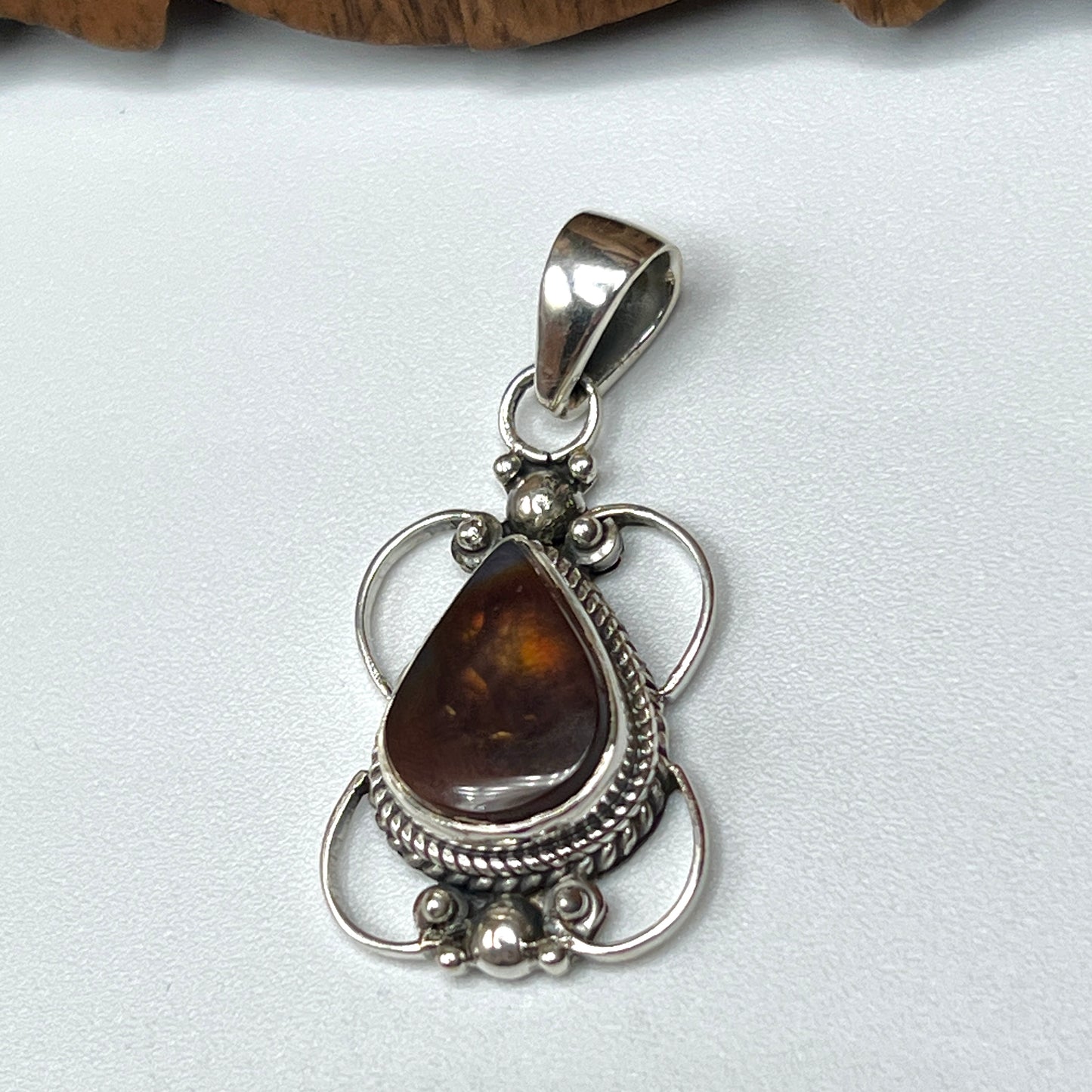 Mexican Fire Agate Pendants