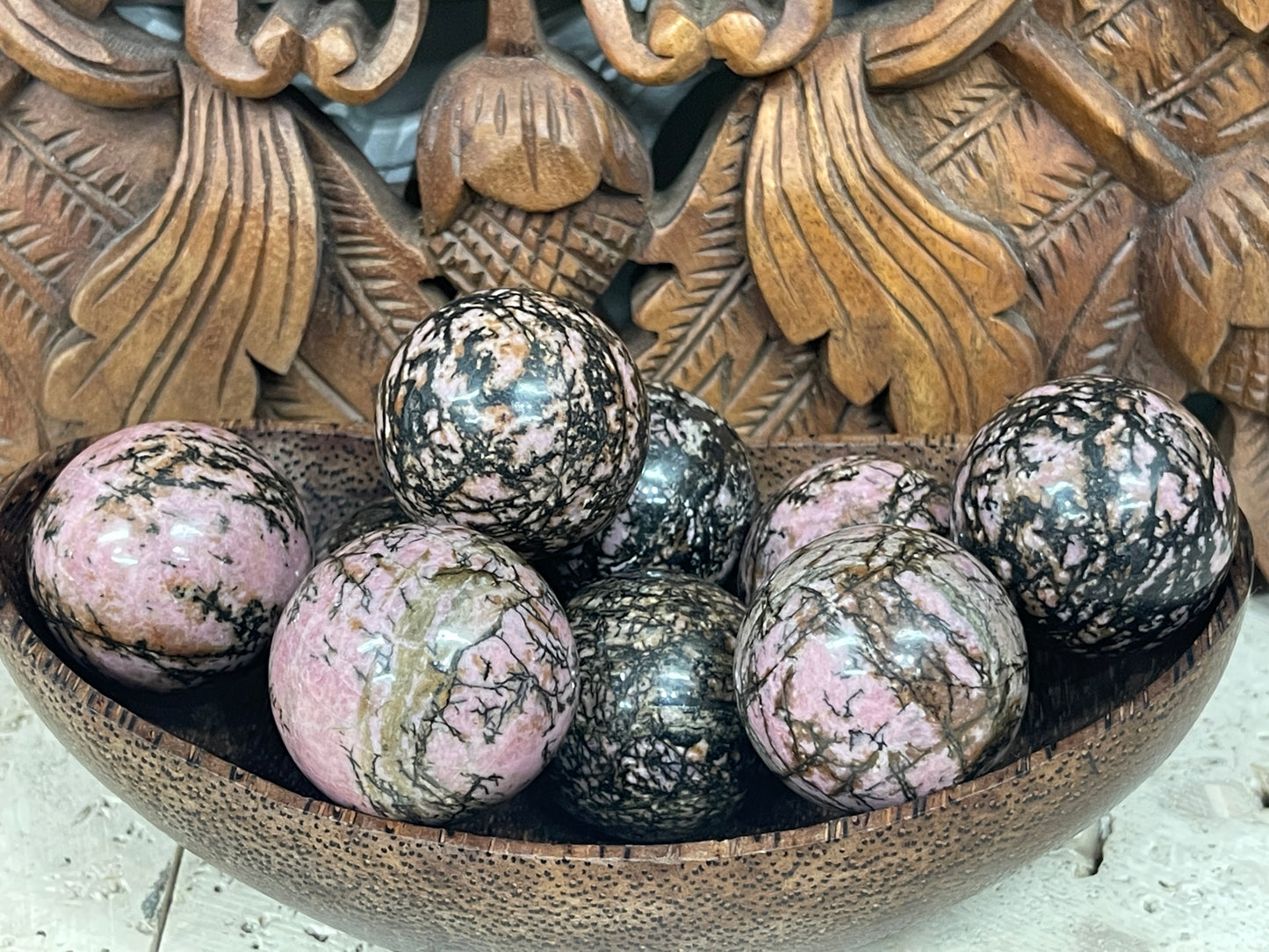 Rhodonite Spheres